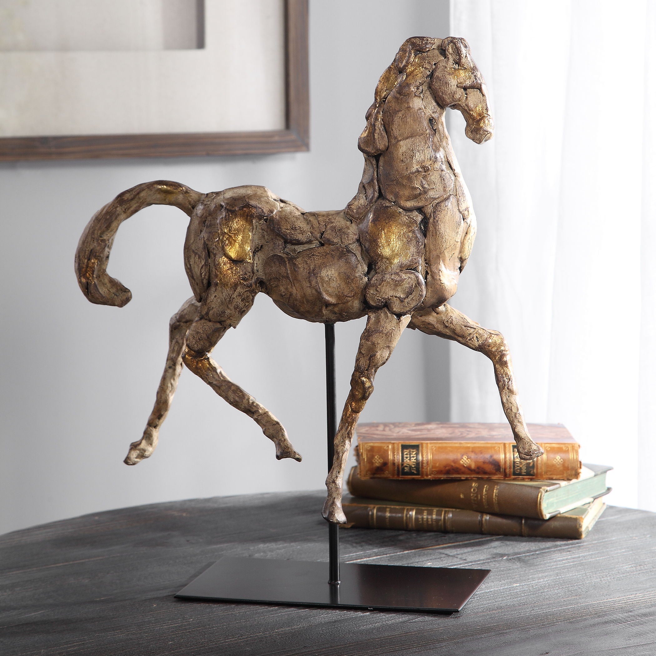 Caballo - Dorado Horse Sculpture - Gold - Image 2