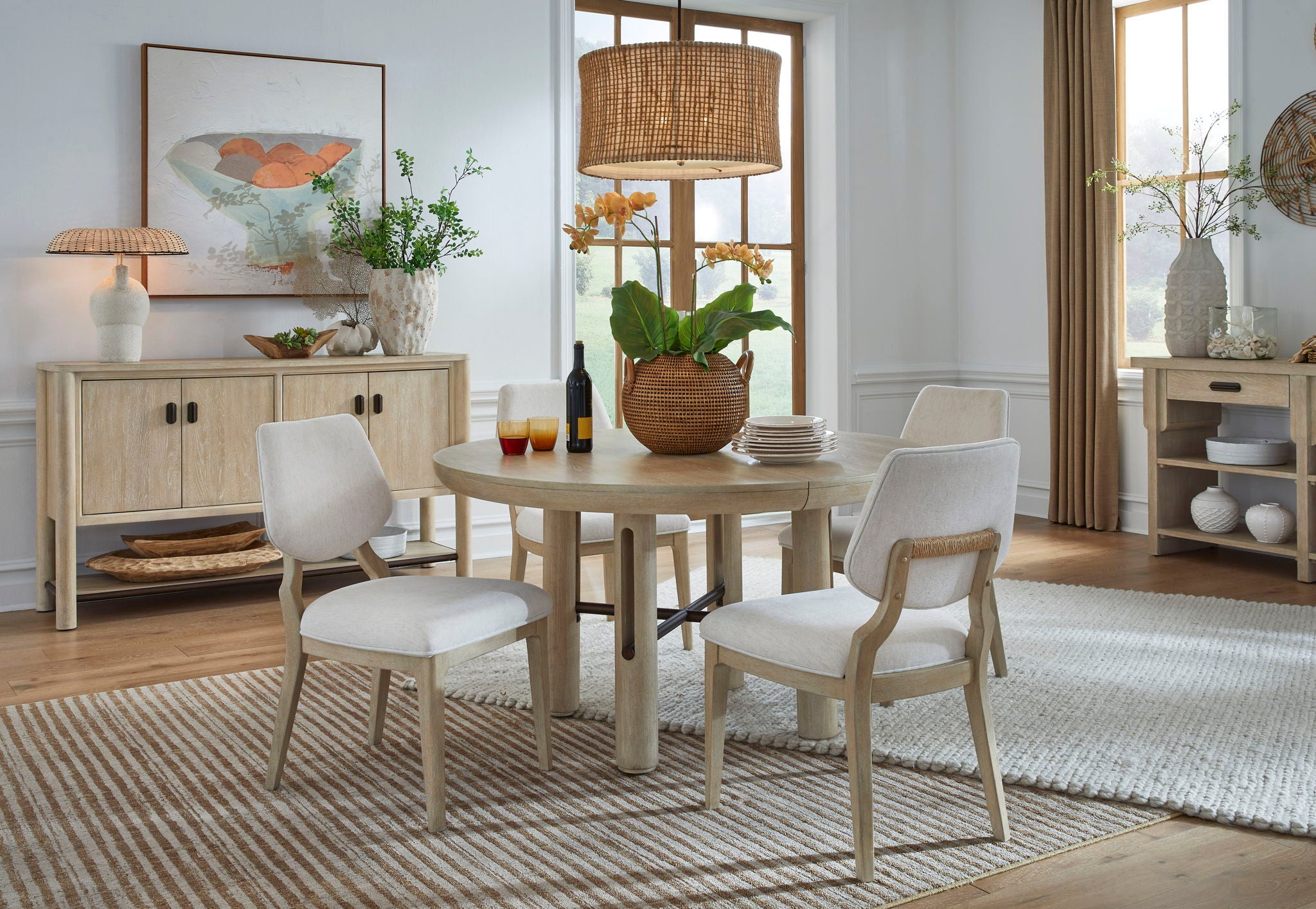 Sunset Cove - Extendable Round Dining Table - Sanibel Brown - Image 2
