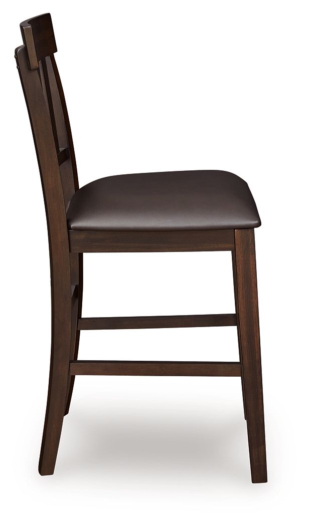Haddigan - Upholstered Barstool (Set of 2) - Dark Brown - Image 2