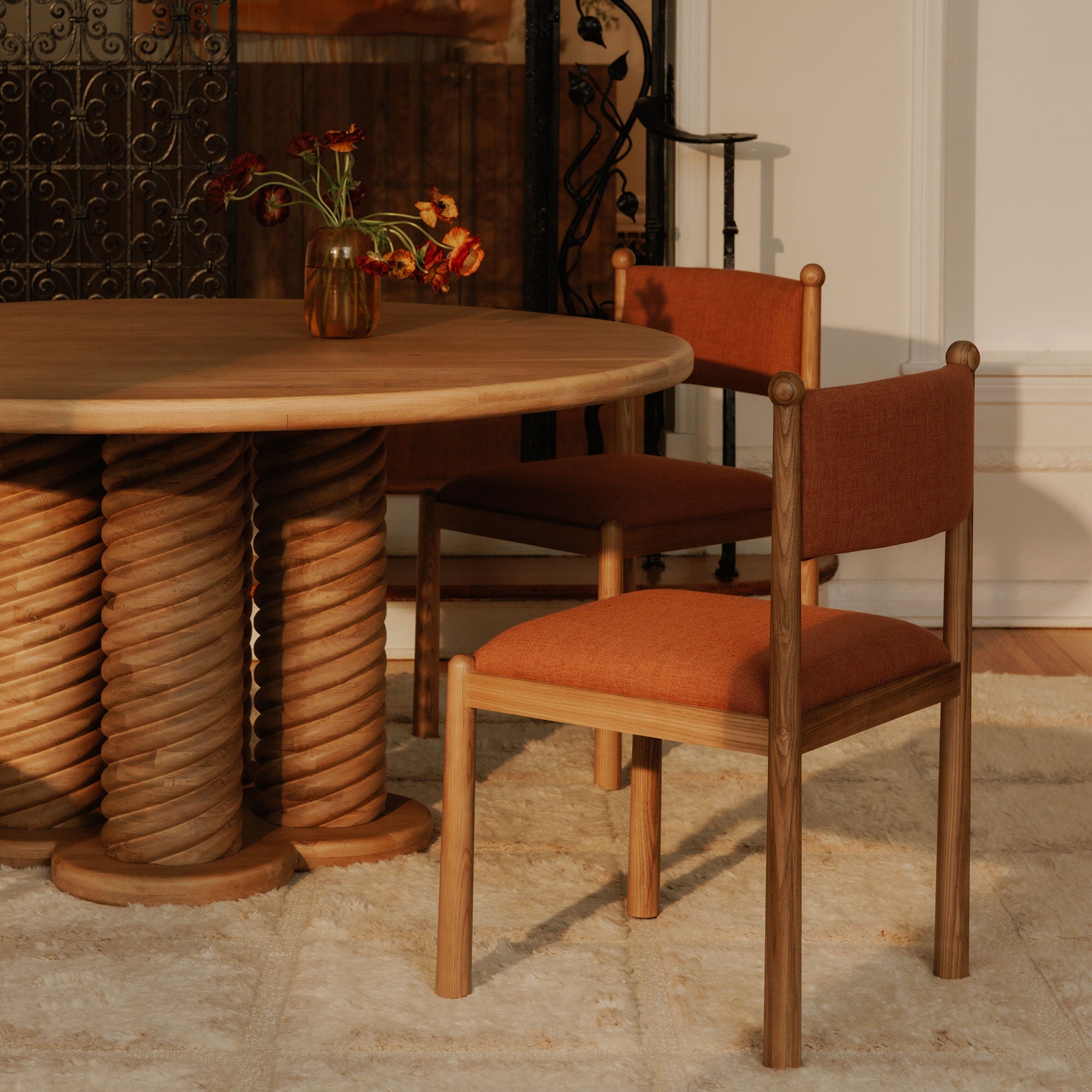 Villetta - Dining Chair (Set of 2) - Deep Pink - Image 3