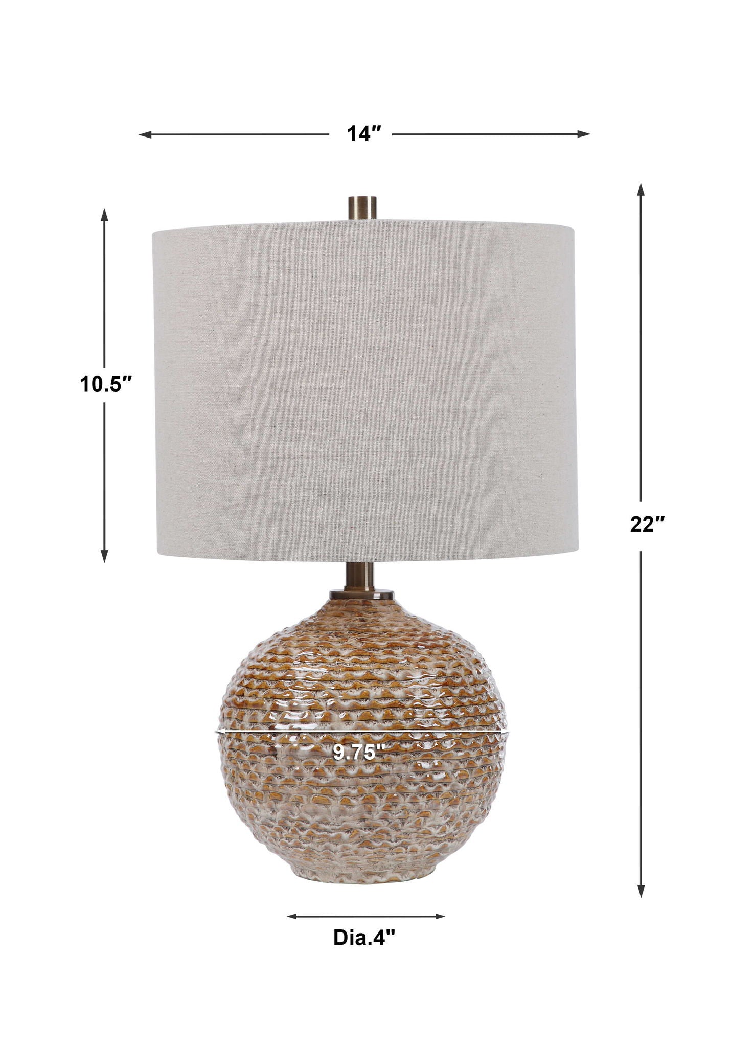 Lagos - Rustic Table Lamp - Light Brown - Image 3