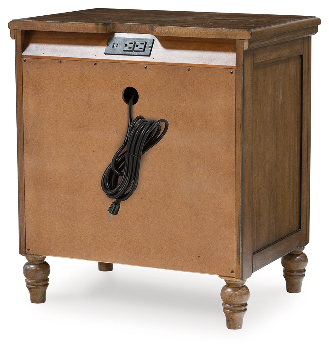 Sturlayne - Three Drawer Night Stand - Brown - Image 3