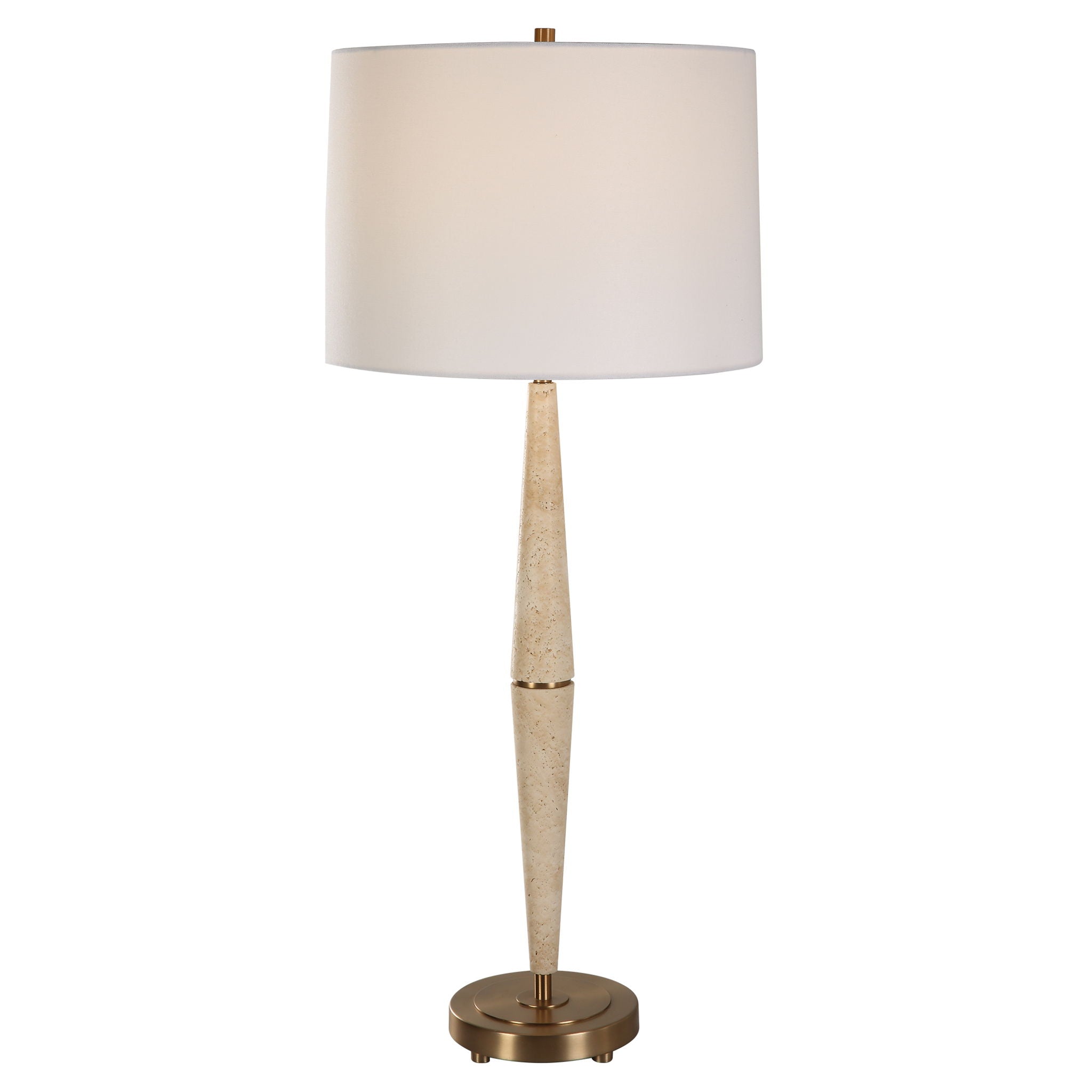 Palu - Travertine Table Lamp - Beige - Image 1