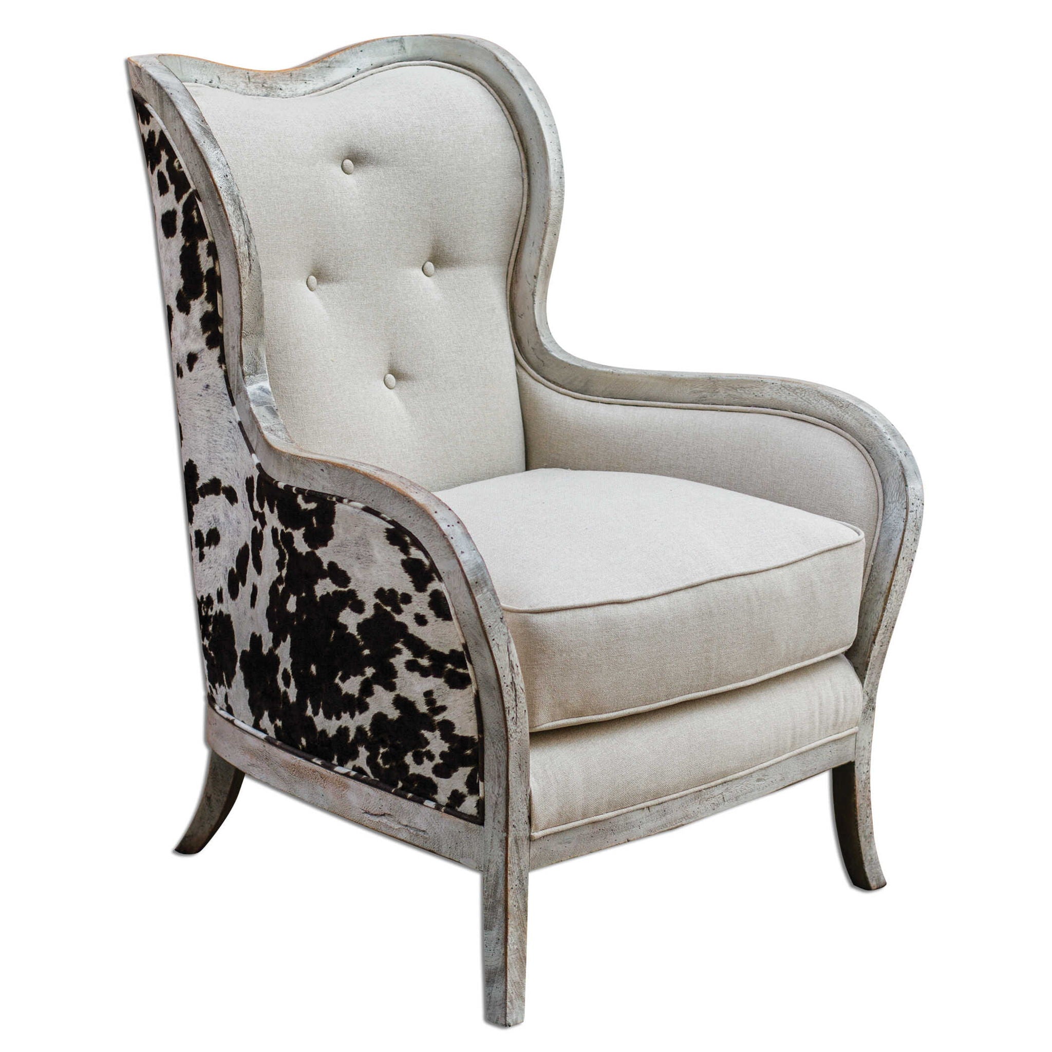 Chalina - High Back Armchair - White - Image 1