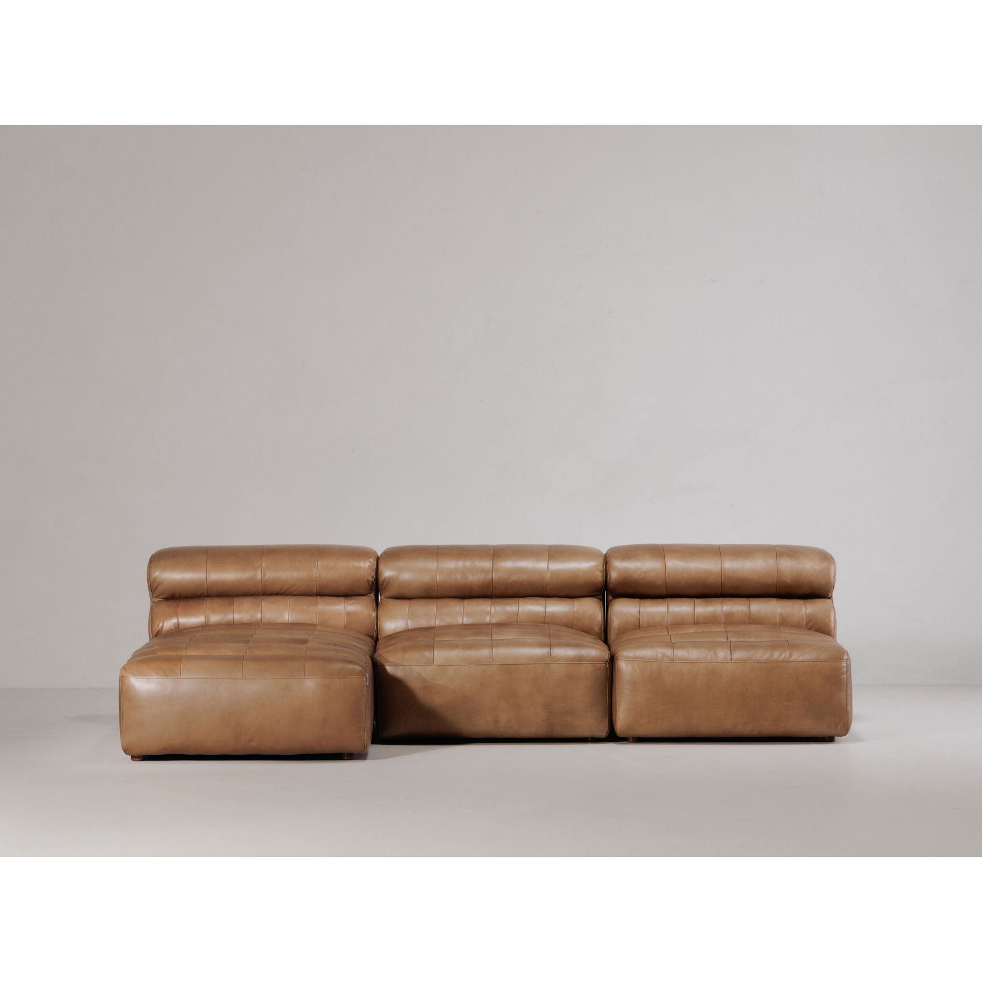 Ramsay - Leather Slipper Chair - Light Brown - Image 3