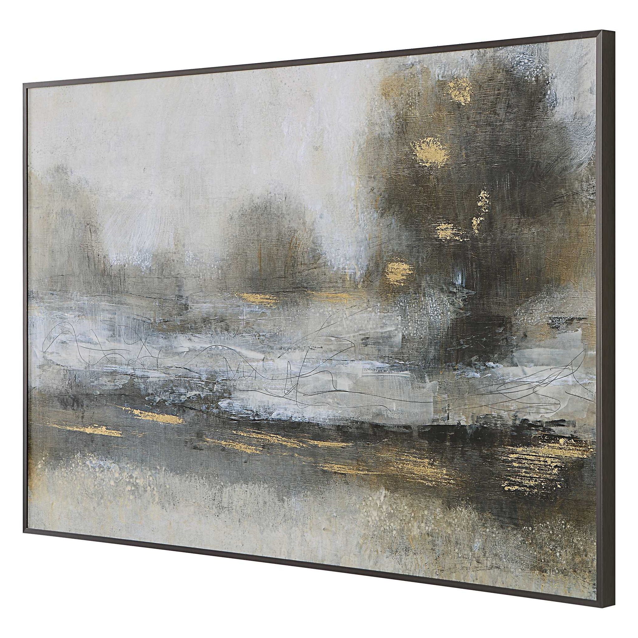 Gilt - Misty Landscape Framed Print - Pearl Silver - Image 2