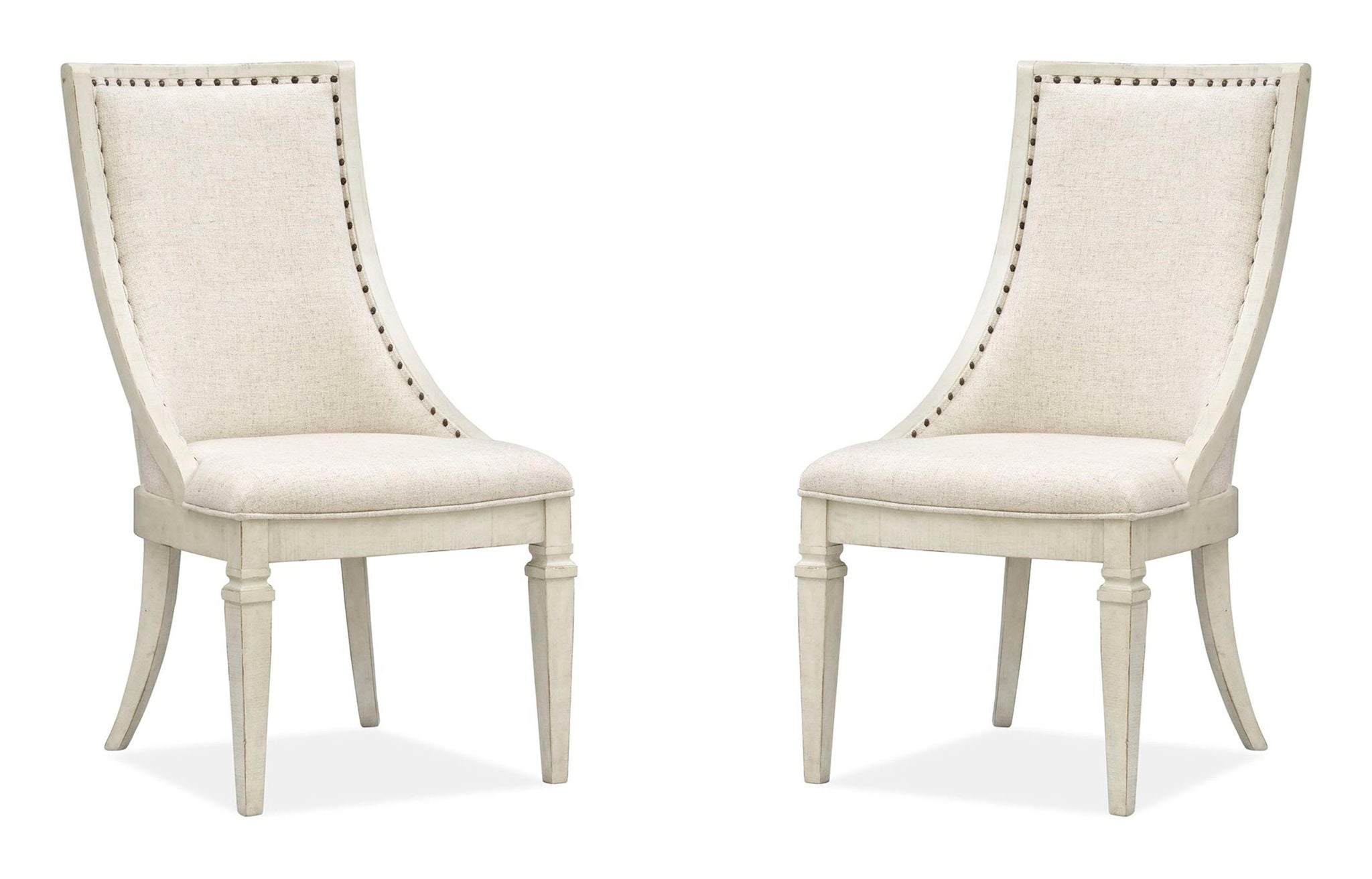 Newport - Dining Arm Chair With Upholstered Seat & Back (Set of 2) - Alabaster - Image 1