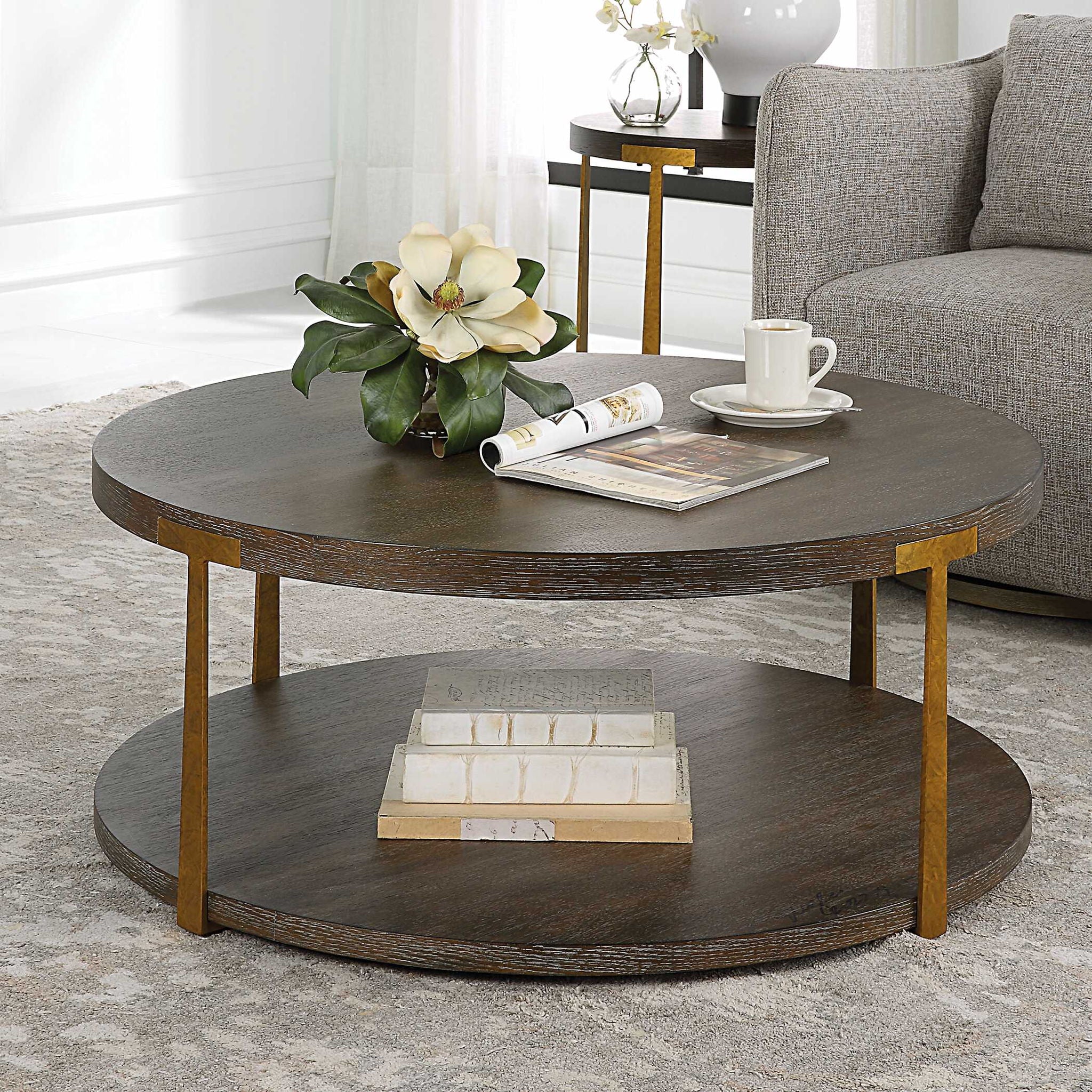Palisade - Round Wood Coffee Table - Image 3
