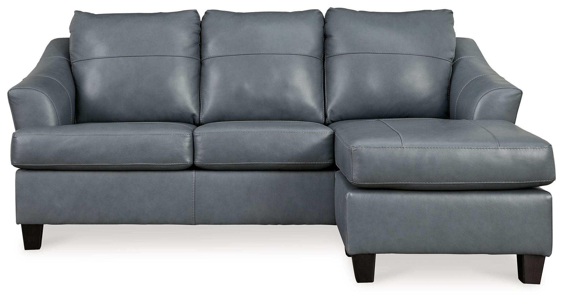 Genoa - Sofa Chaise - Leather Match - Steel - Image 3