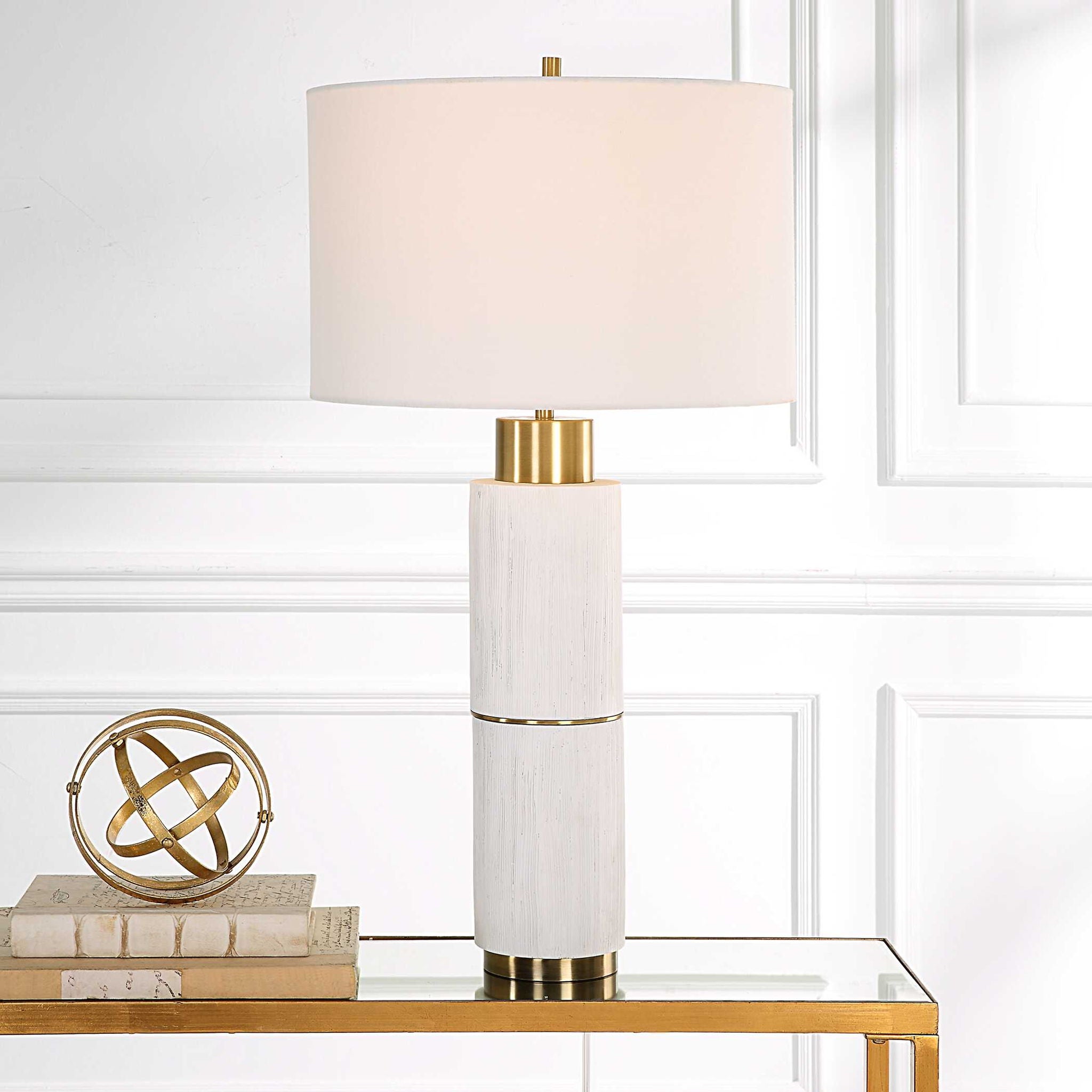 Ruse - Whitewashed Table Lamp - Image 3