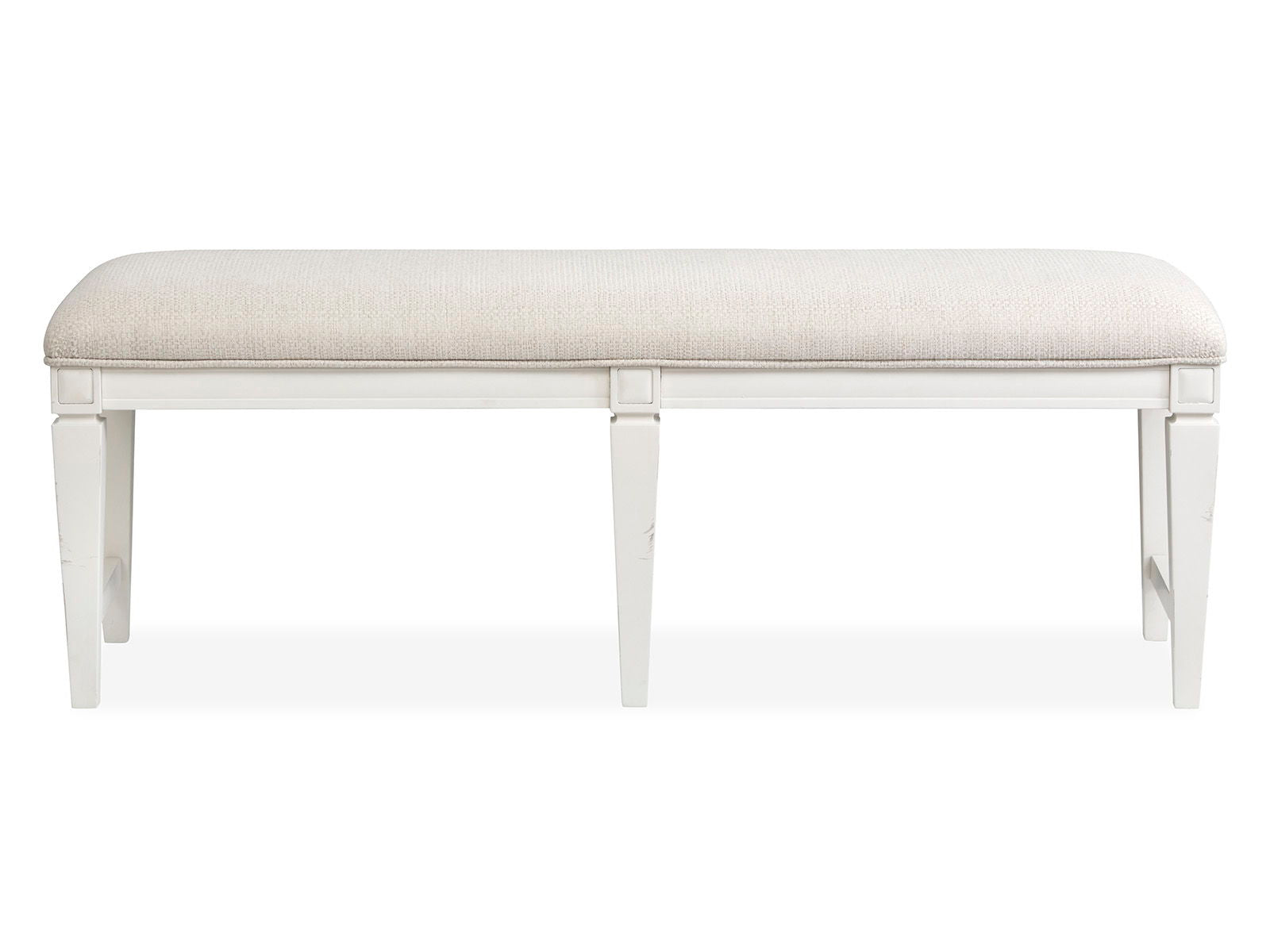Willowbrook - Upholstered Bench - Egg Shell White - Image 2