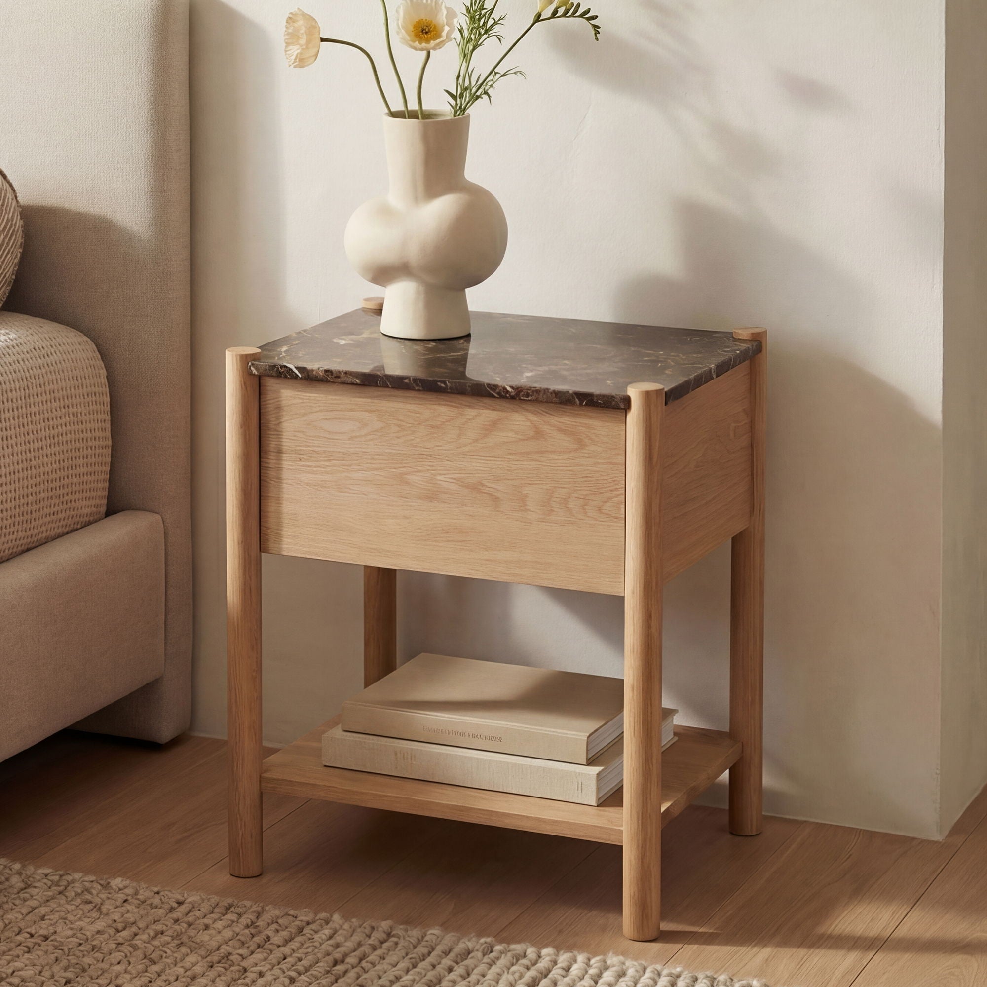 Elio - Nightstand - Dark Emperador - Image 2