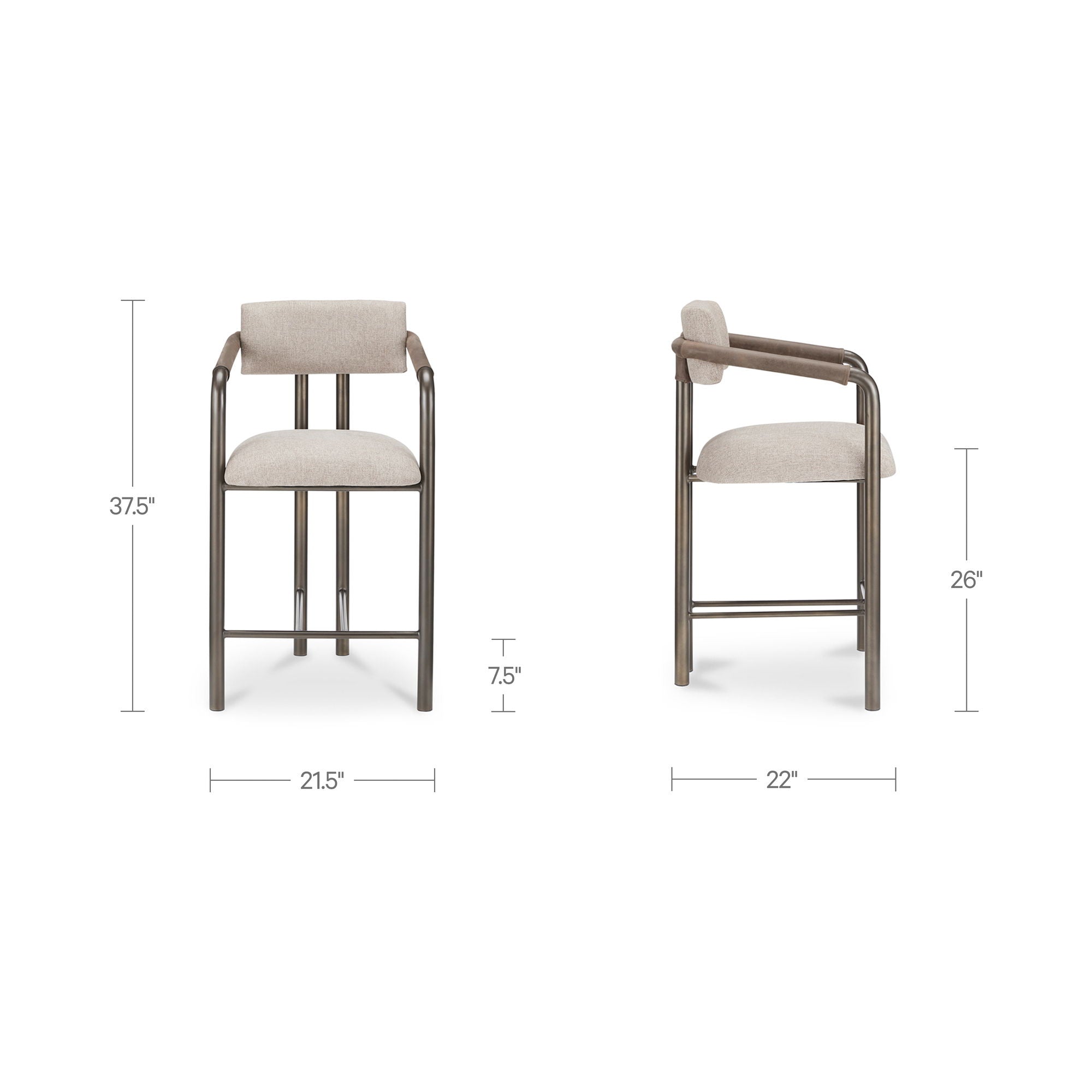 Cassidy - Counter Height (24"-27") - Light Brown - Image 2