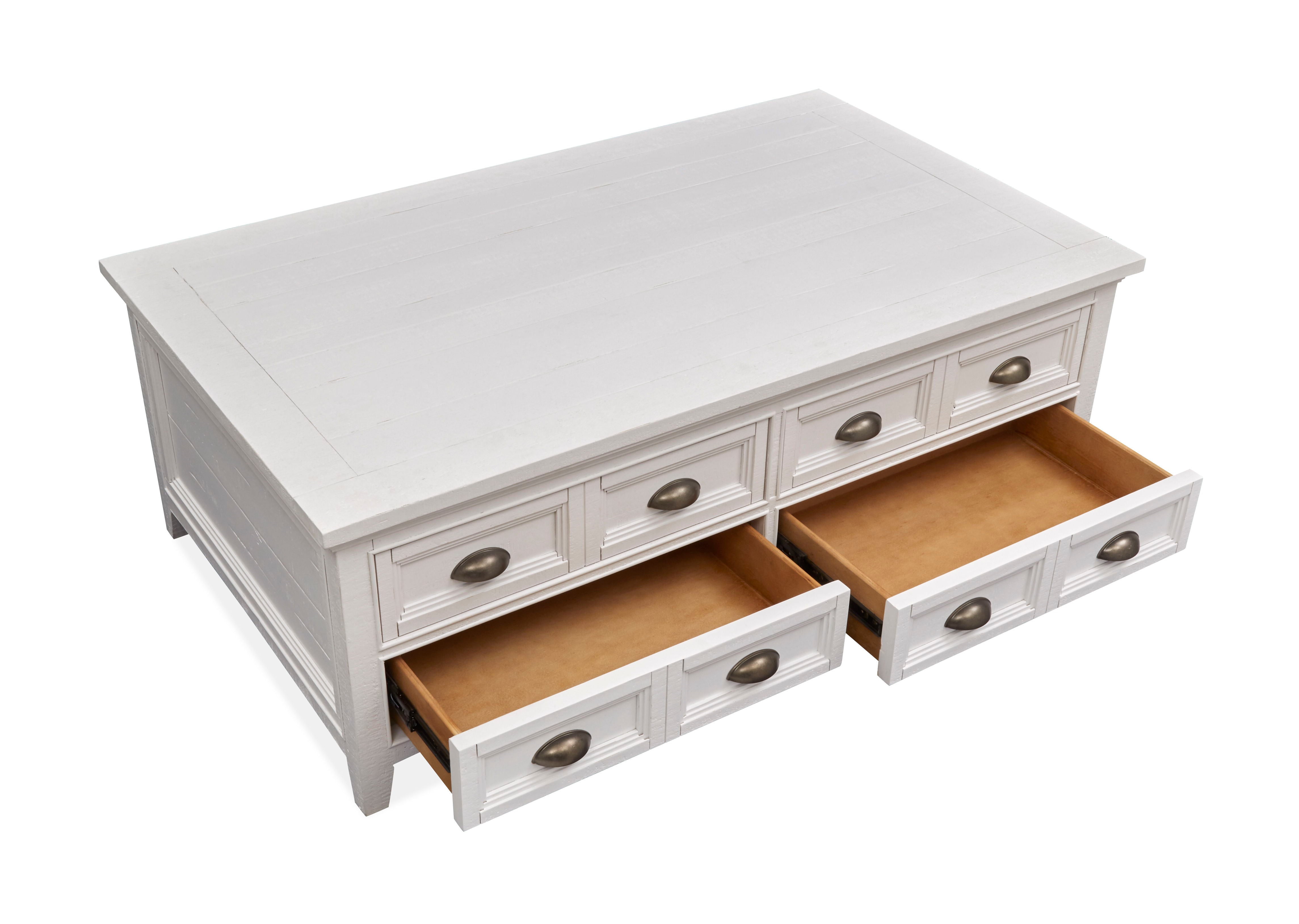 Heron Cove - Lift Top Storage Cocktail Table With Casters - Chalk White - Image 3