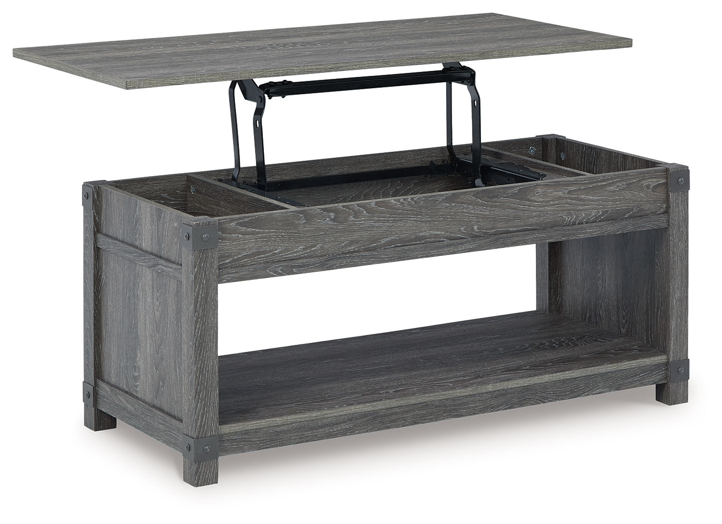 Freedan - Rect Lift Top Cocktail Table - Grayish Brown - Image 3