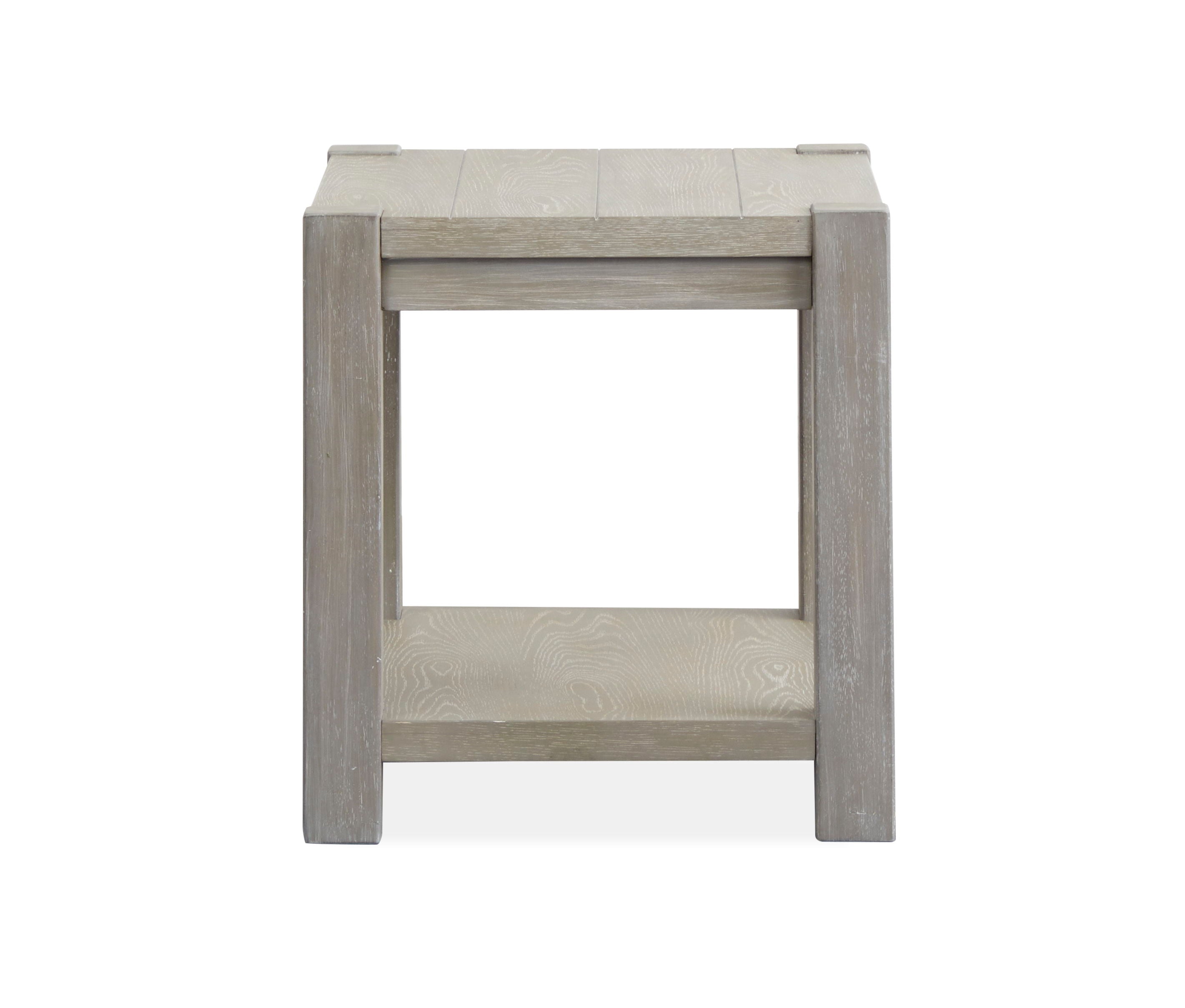 Burgess – Rectangular End Table – Calico Gray