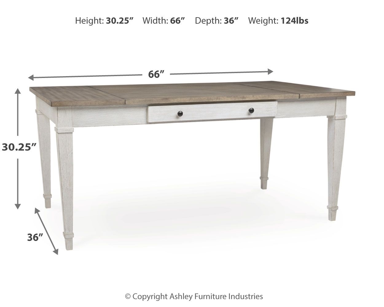 Skempton - RECT DRM Table w/Storage - White - Image 3