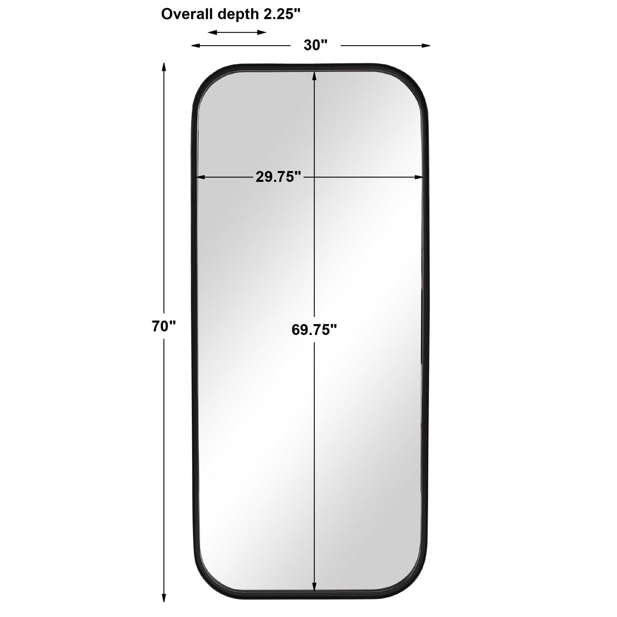 Concord - Tall Iron Mirror - Black - Image 3