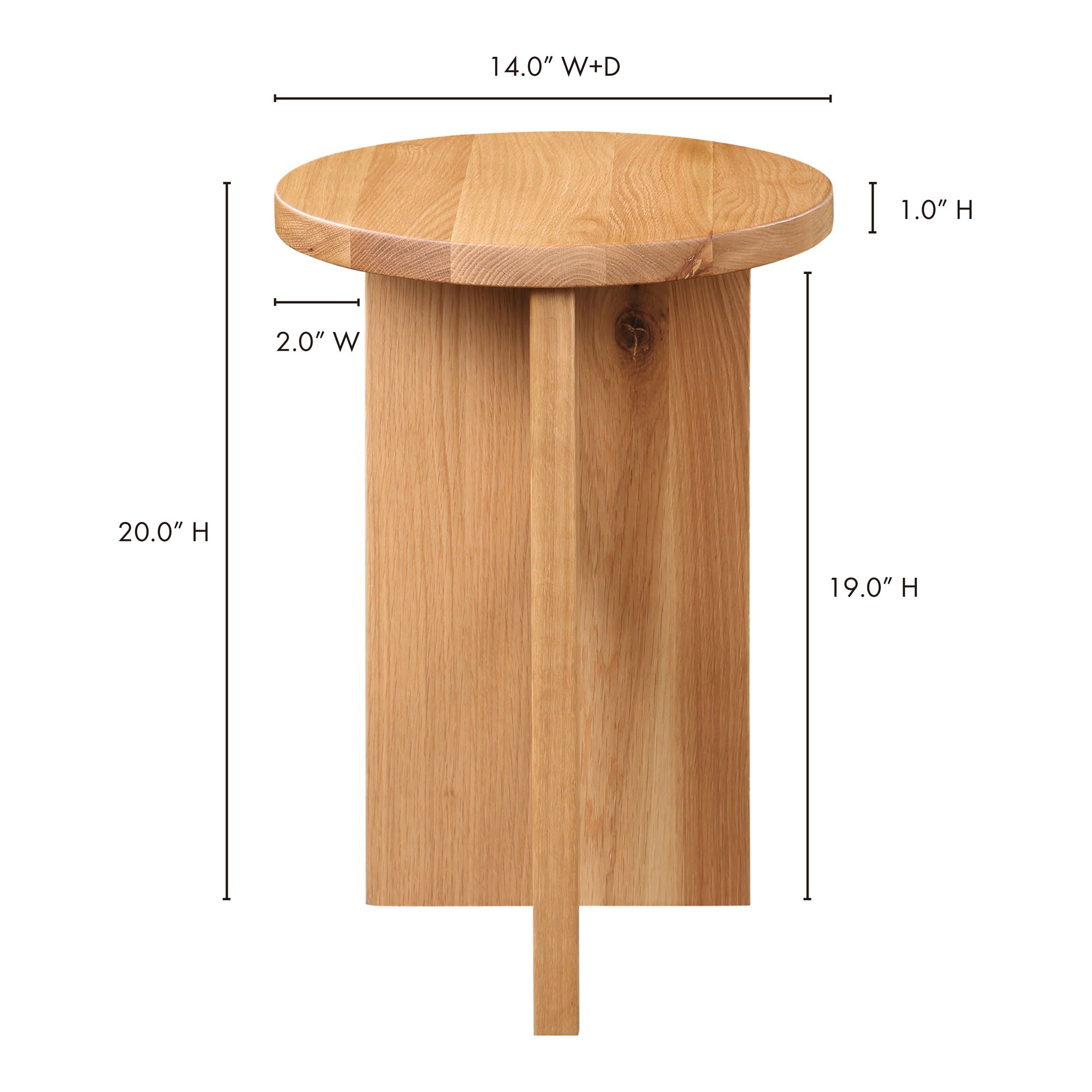 Grace - Accent Table Natural Oak - Light Brown - Image 2