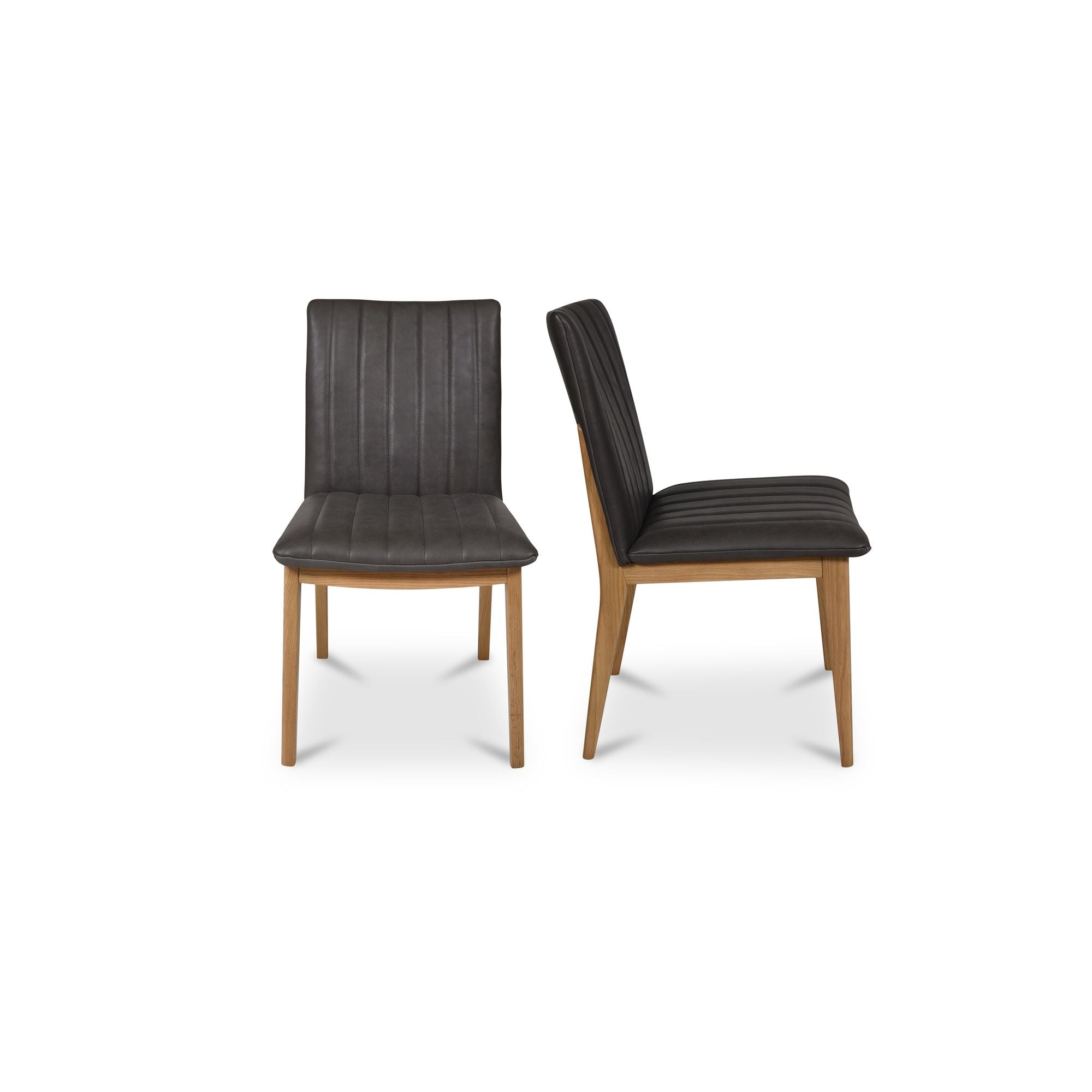 Demi - Leather Dining Chair (Set of 2) - Brown - Image 3