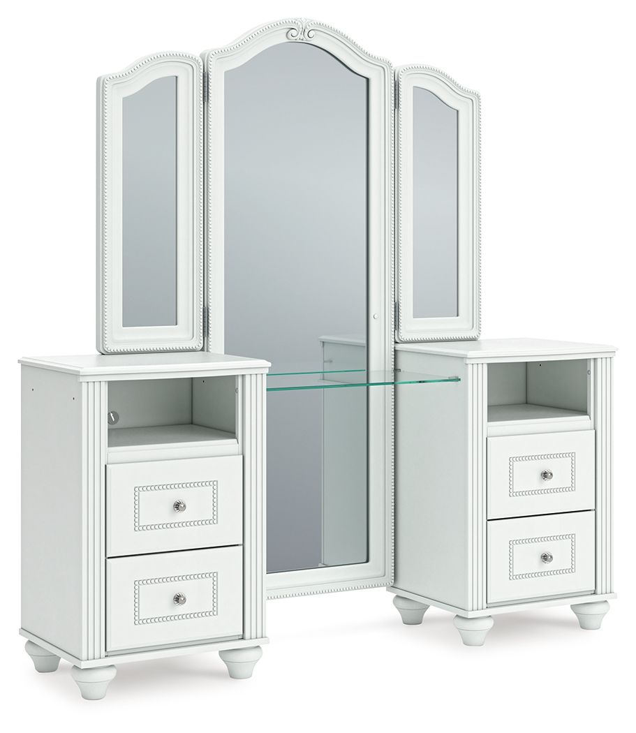 Kozlani – Vanity With Mirror – White