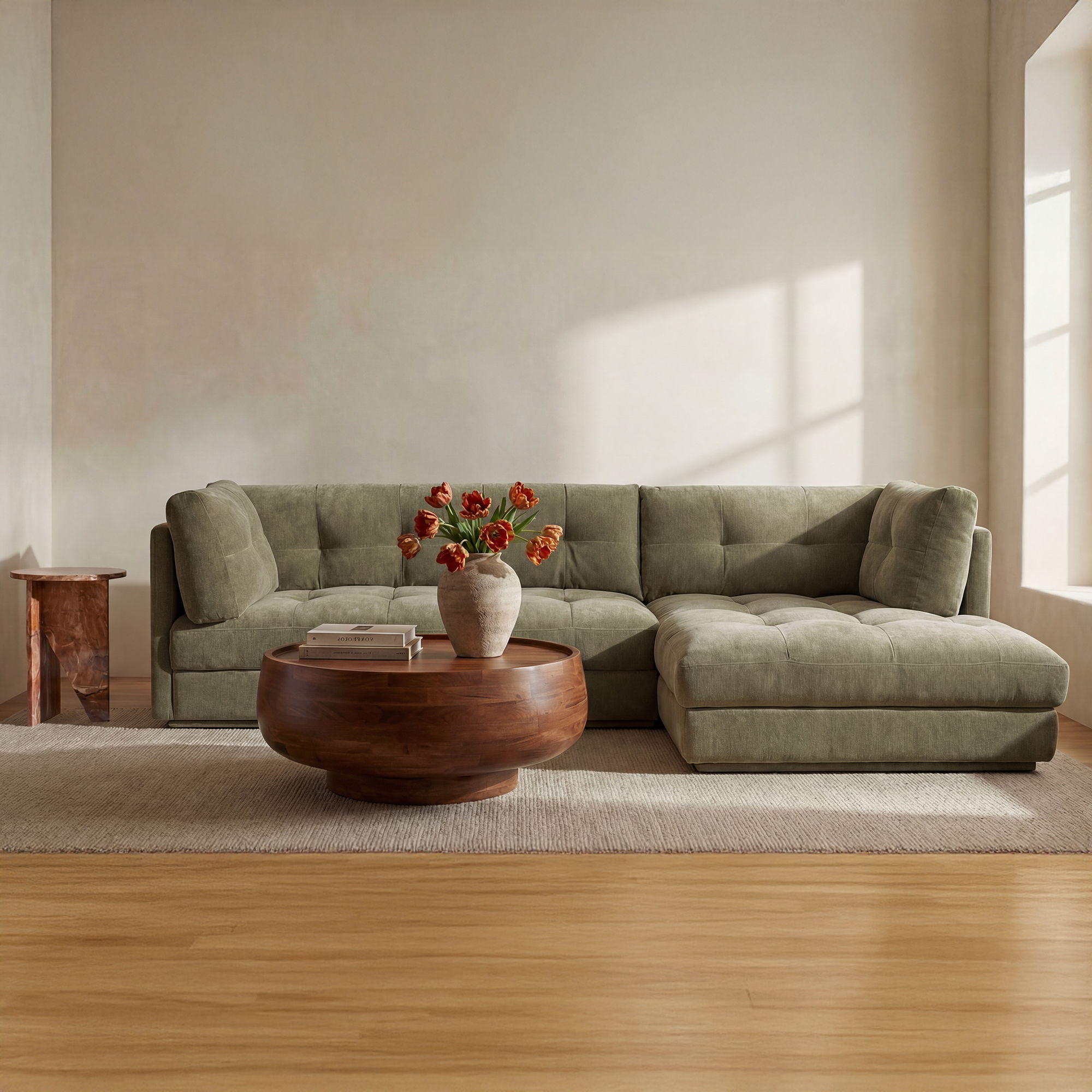 Mischa – Right Sectional – Sage Green