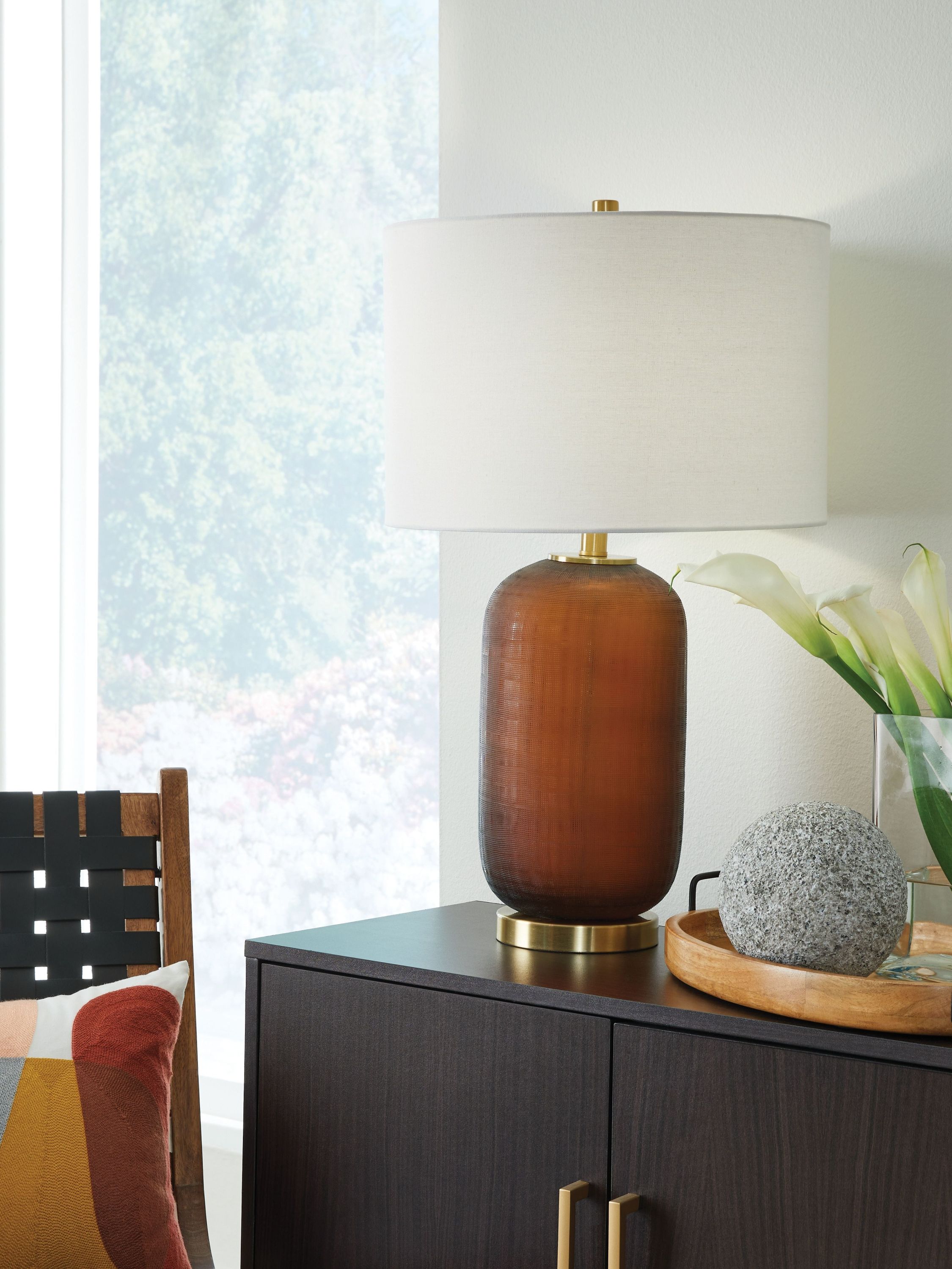 Farberman - Glass Table Lamp - Amber - Image 3
