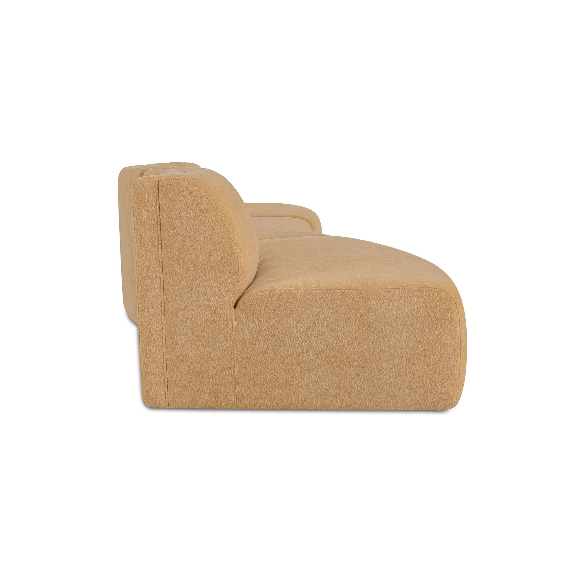 Naomi - 3 Piece Wave Modular Sectional - Golden Yellow - Image 2