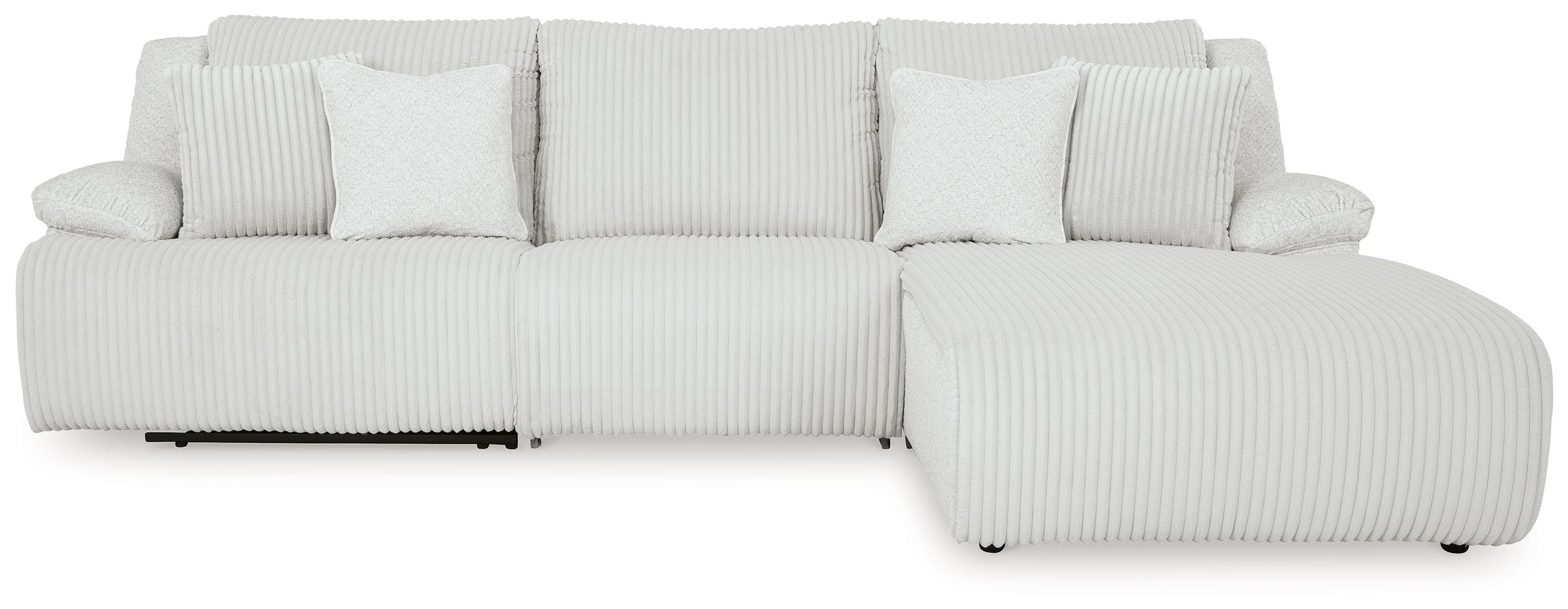 Top Tier - 3-Piece Sectional Sofa With RAF Press Back Chaise - Alloy - Image 3
