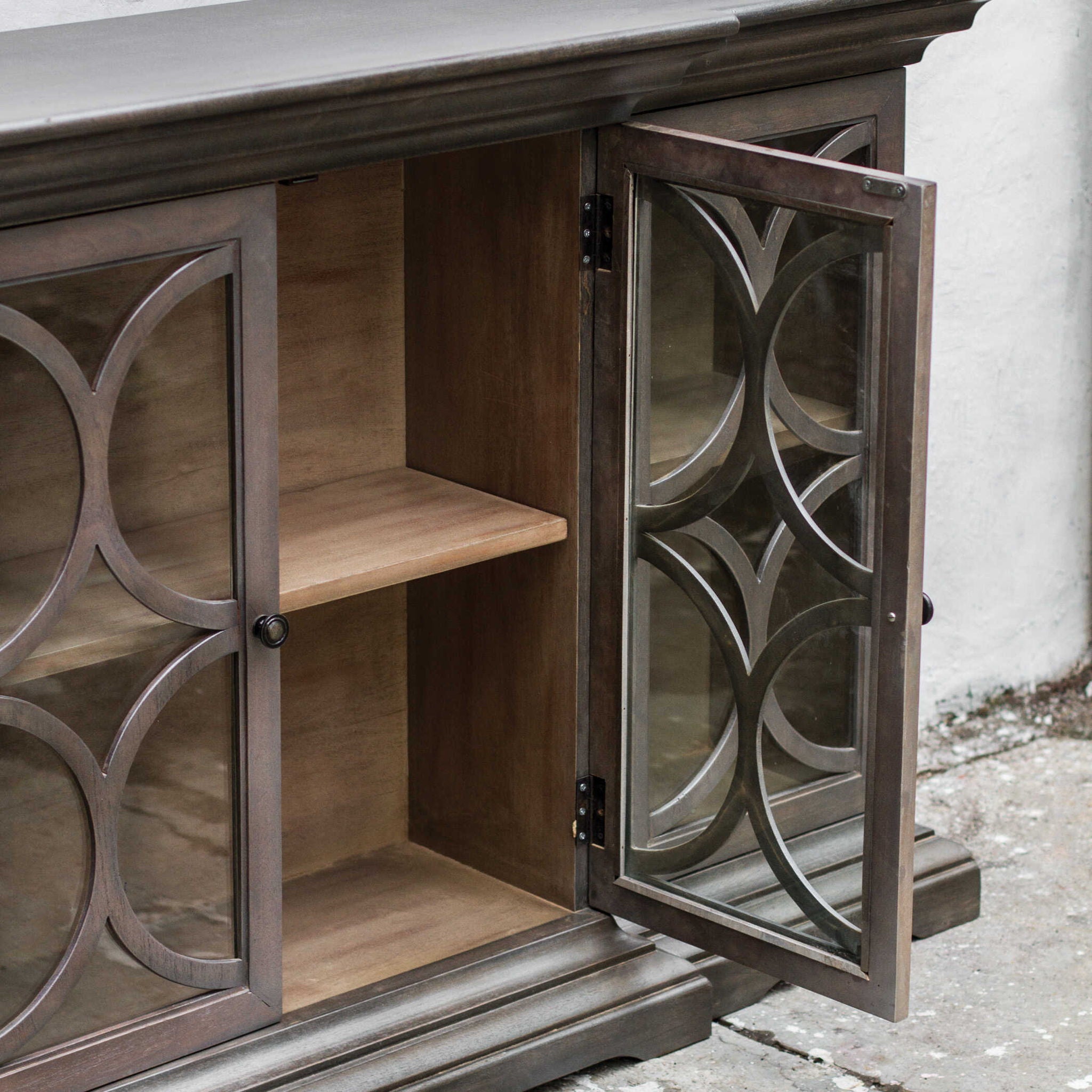 Belino - Wooden 4 Door Chest - Dark Brown - Image 2