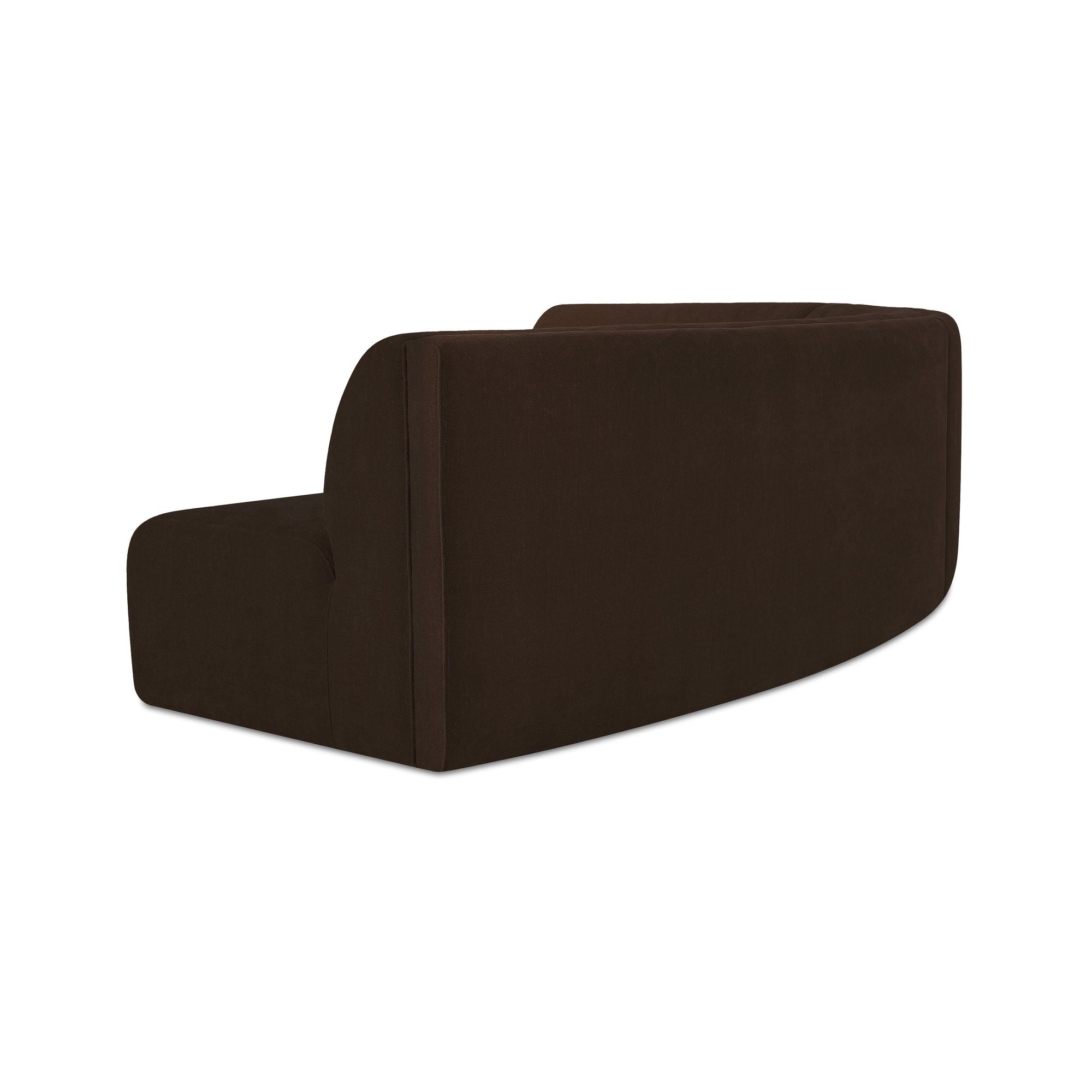 Naomi - 3 Piece Concave Modular Sectional - Dark Brown - Image 3