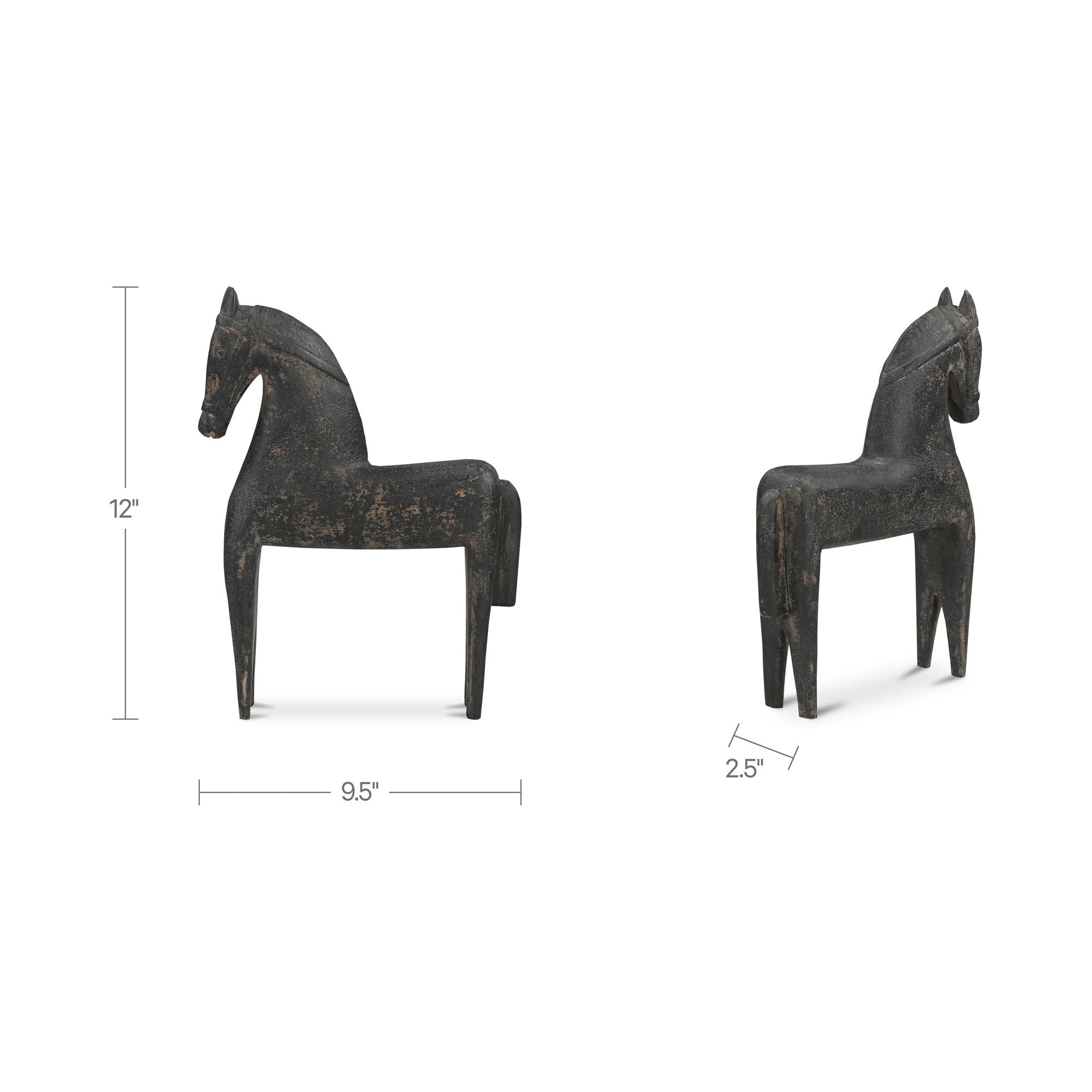 Gallant - Wooden Sculpture - Black - Image 3