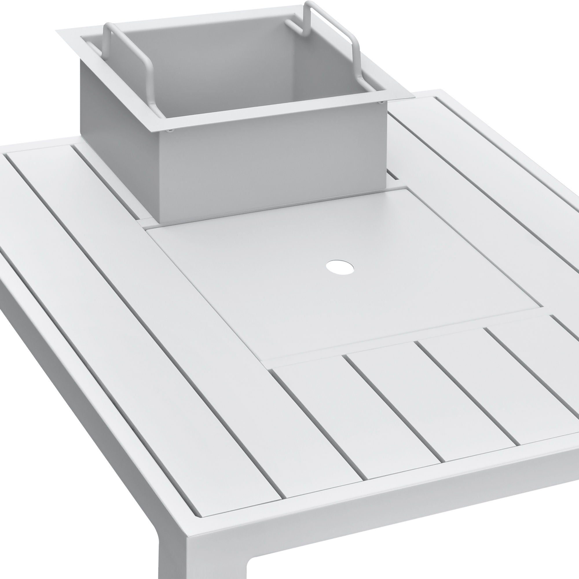 Nash - 6 Piece Outdoor Seating Sectinal And Table - Buff - Image 2