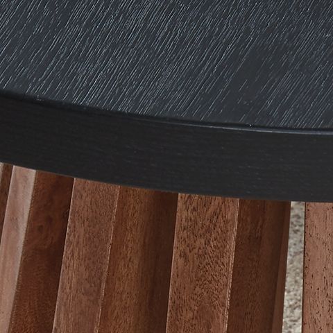 Kallari - Round End Table - Warm Brown / Black - Image 2