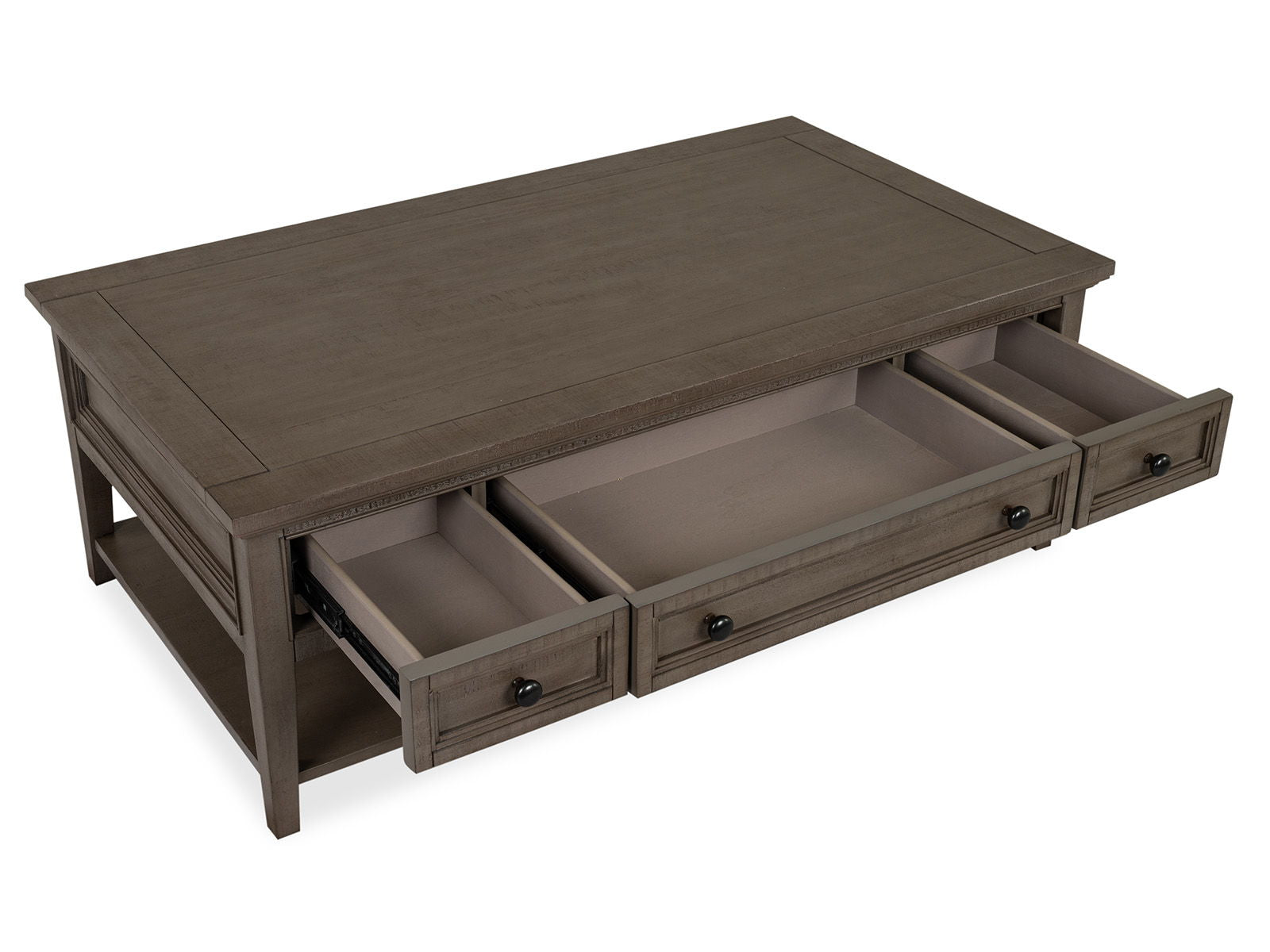 Paxton Place - Rectangular Cocktail Table With Casters - Dovetail Gray - Image 3