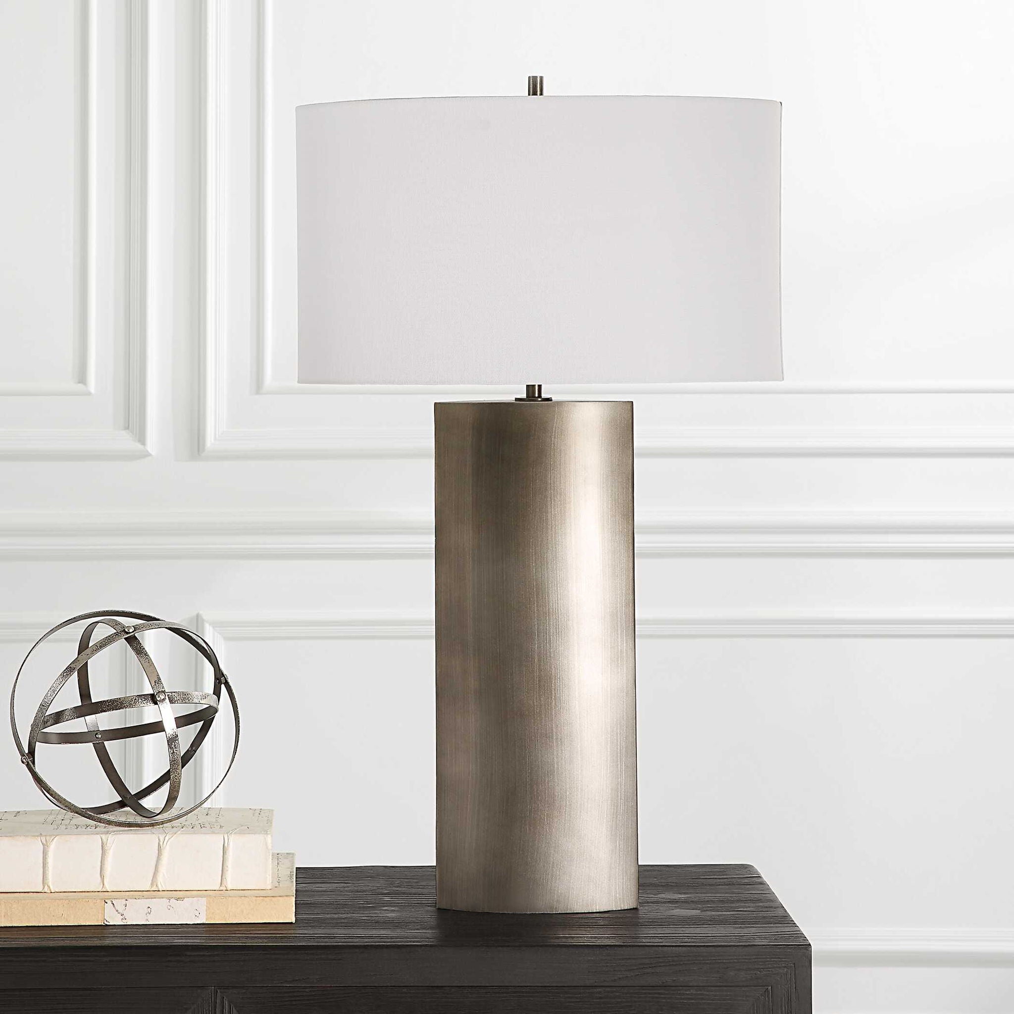 V-Groove - Modern Table Lamp - Dark Gray - Image 3