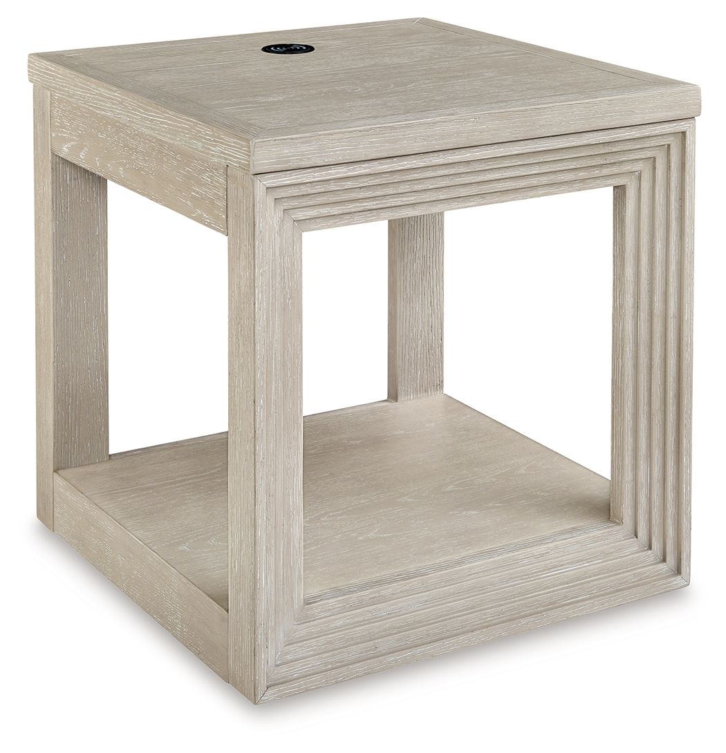 Marxhart – Square End Table – Bisque