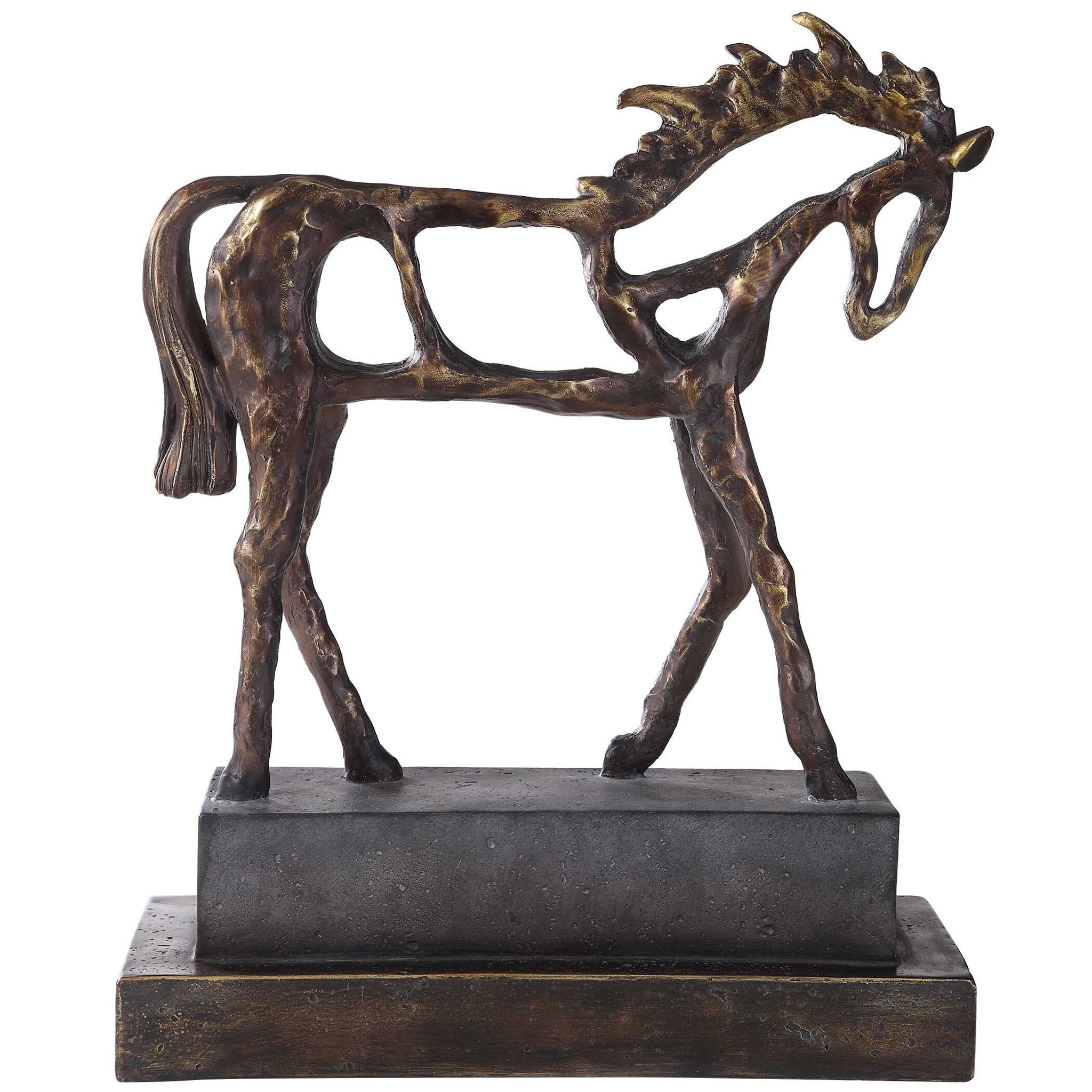 Titan Horse - Sculpture - Dark Brown - Image 3