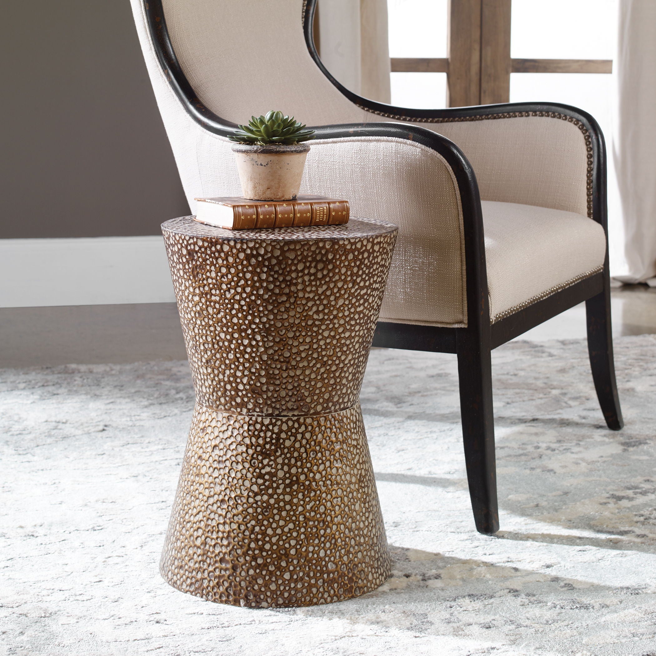 Cutler - Drum Shaped Accent Table - Dark Brown - Image 3