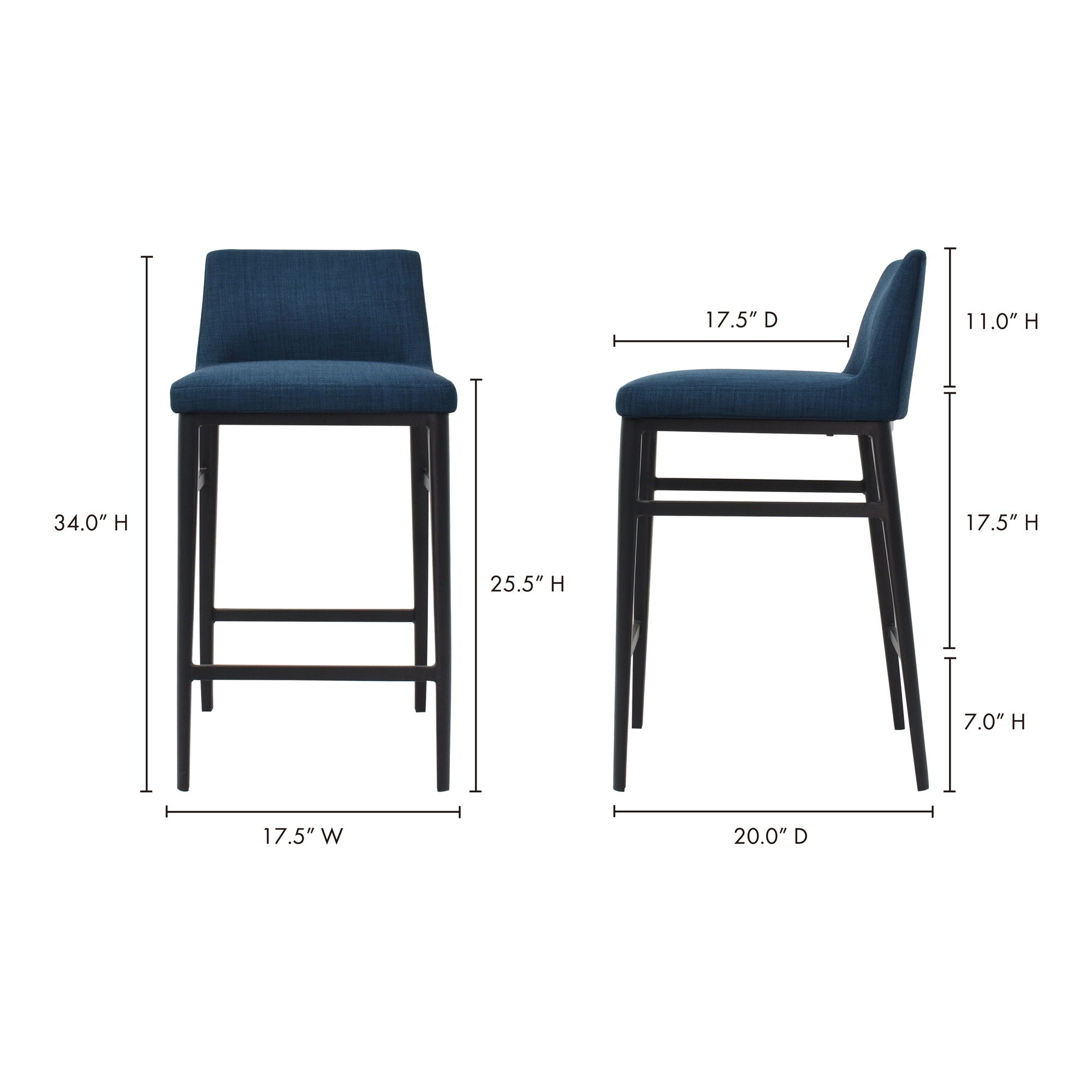 Baron - Counter Stool - Blue - Image 2