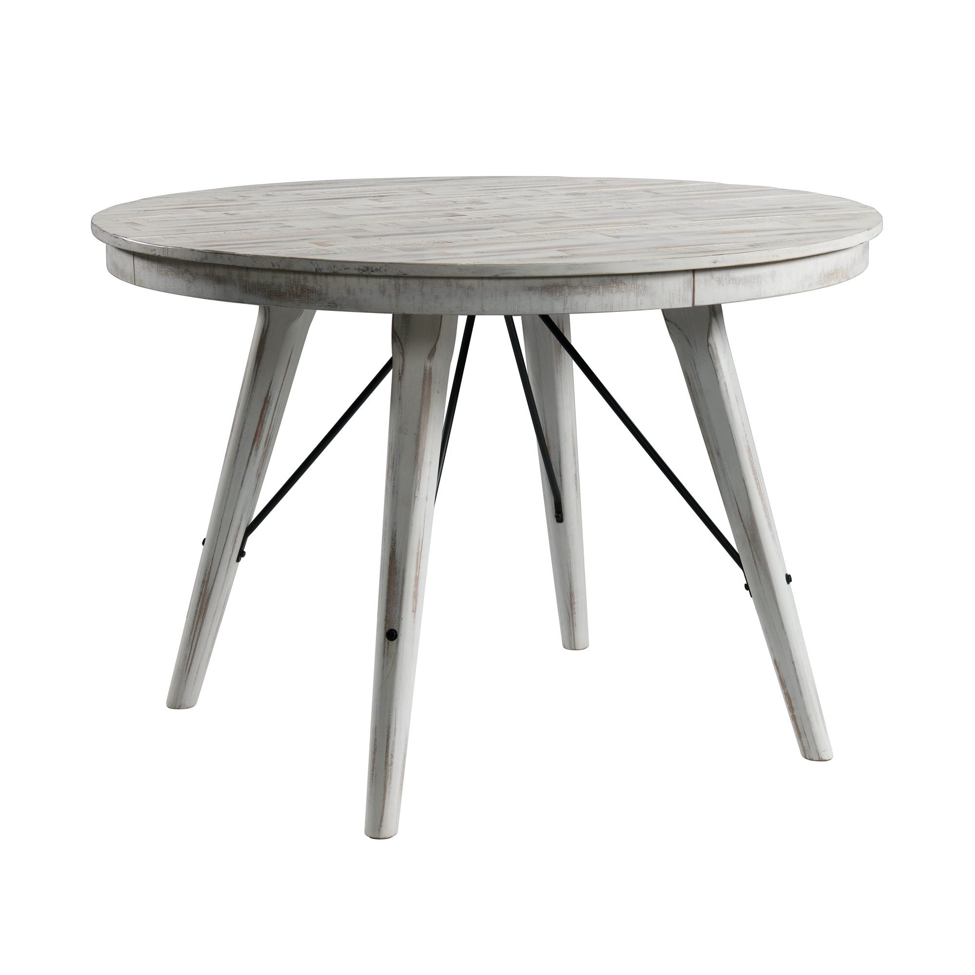Modern Rustic – Round Counter Table – Weathered White