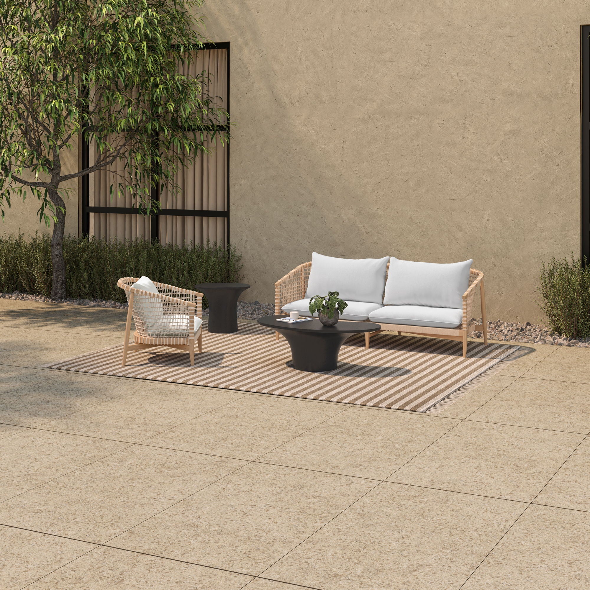 Yumi - Outdoor Coffee Table - Black - Image 3