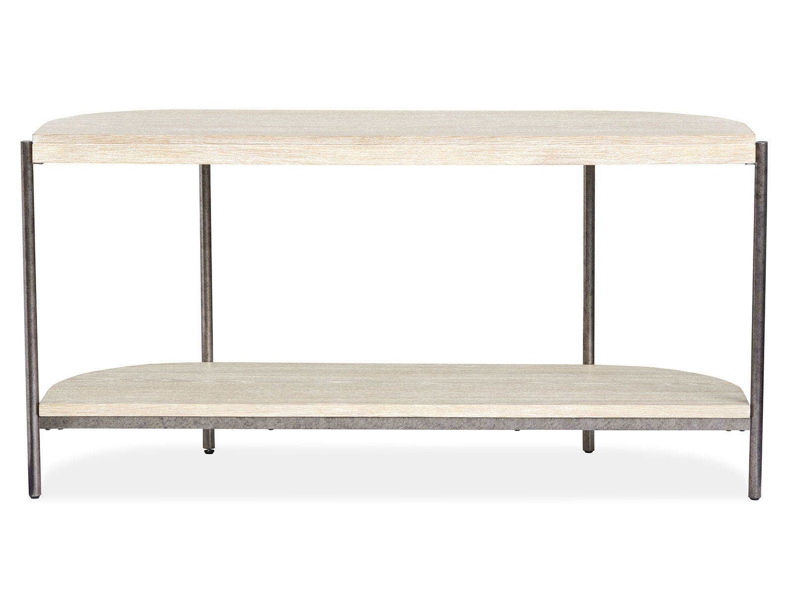 Jennings - Demilune Sofa Table - Edgecomb Gray And Weathered Antique Nickel - Image 3