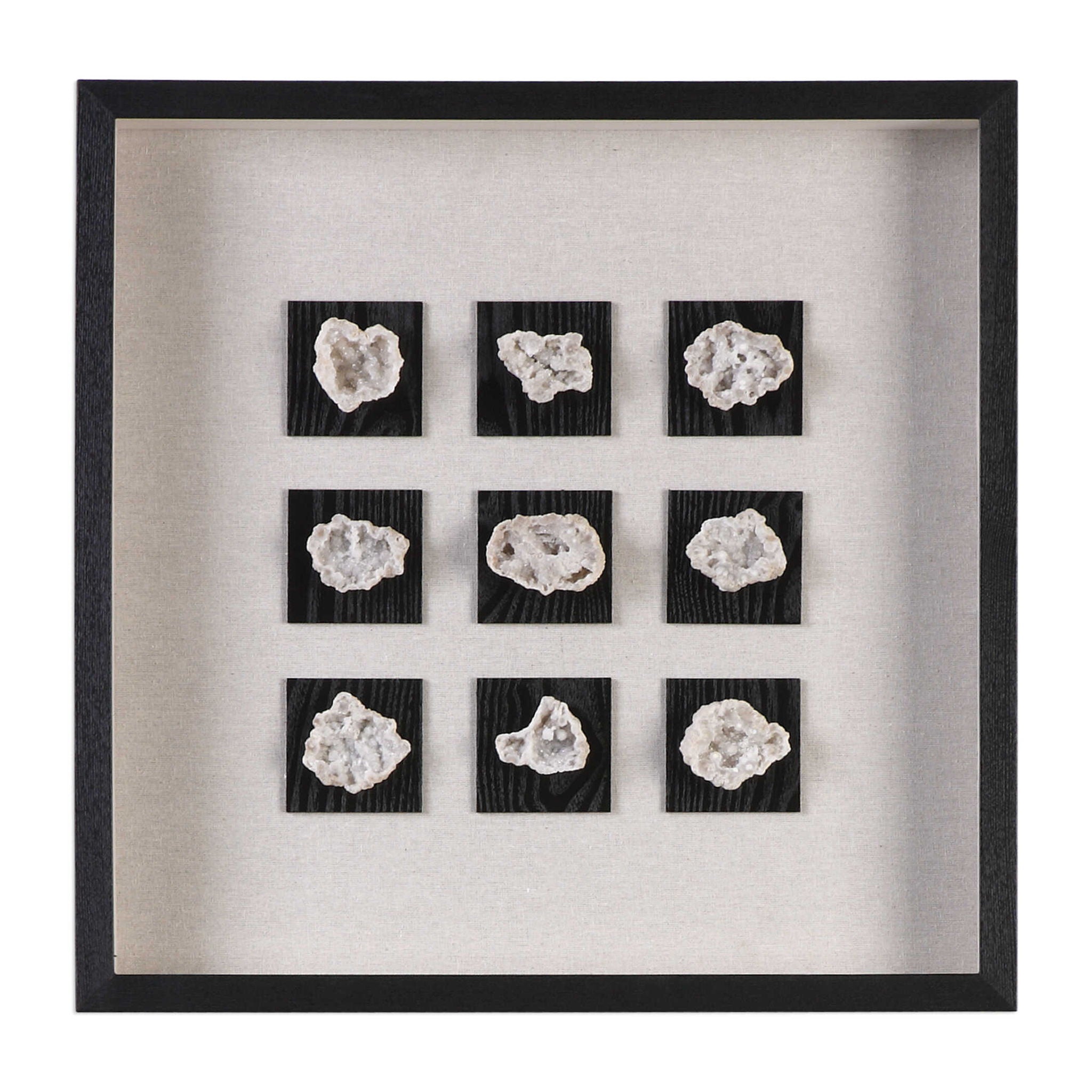 Geode – Linen Shadow Box – Black