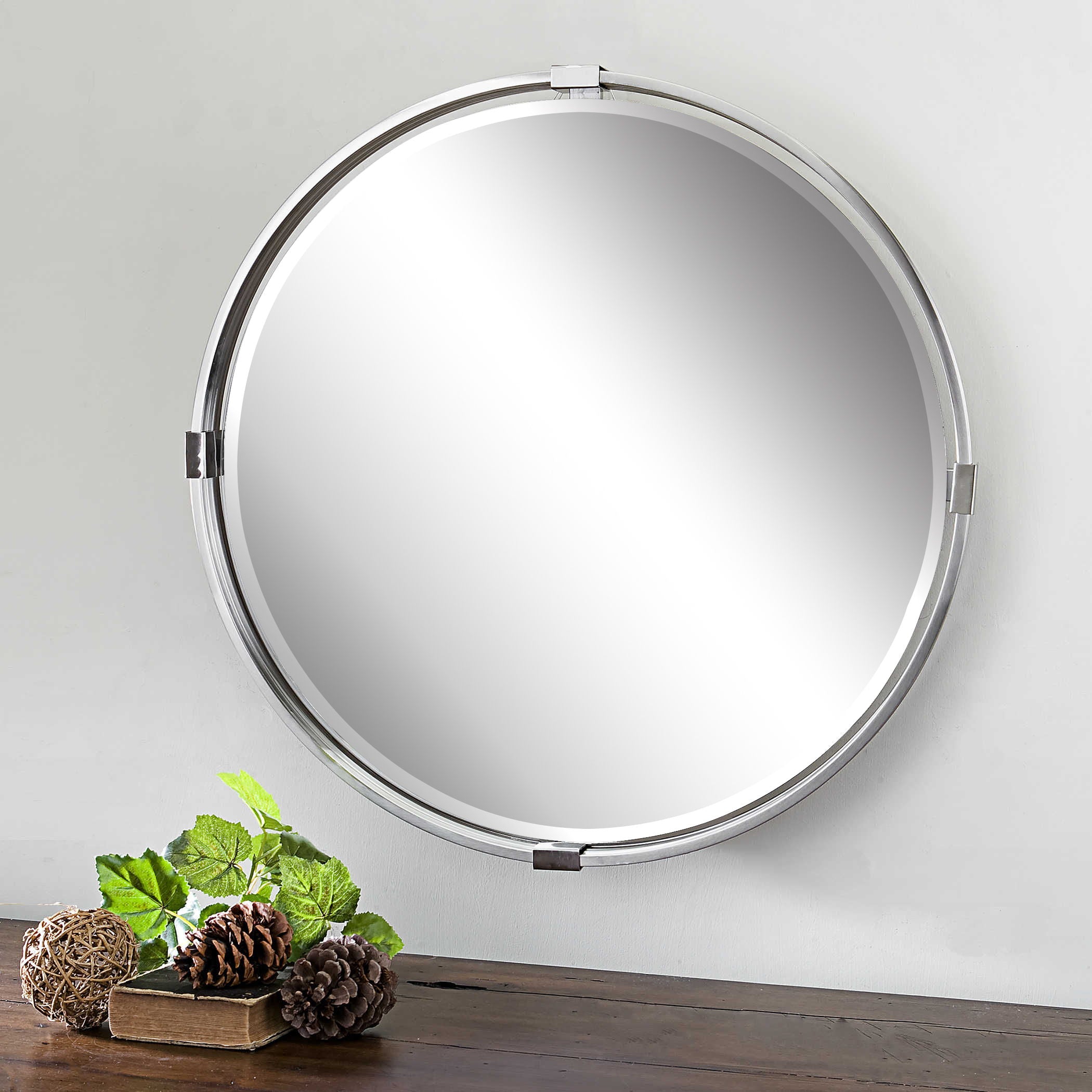 Tazlina - Round Mirror - Brushed Nickel - Image 2