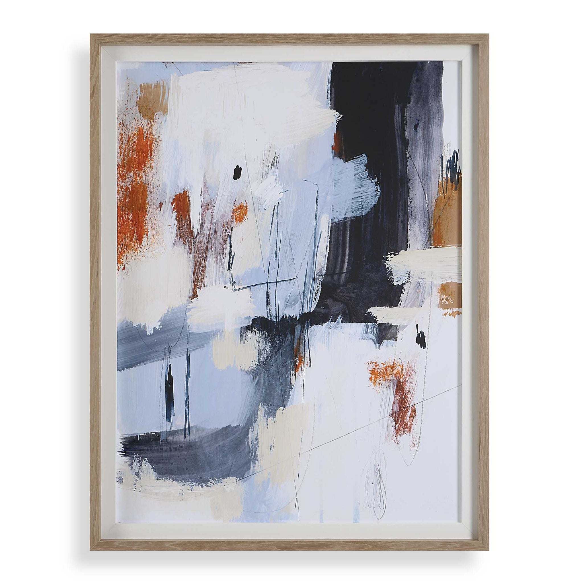 Variant - Abstract Framed Print - Blue - Image 1