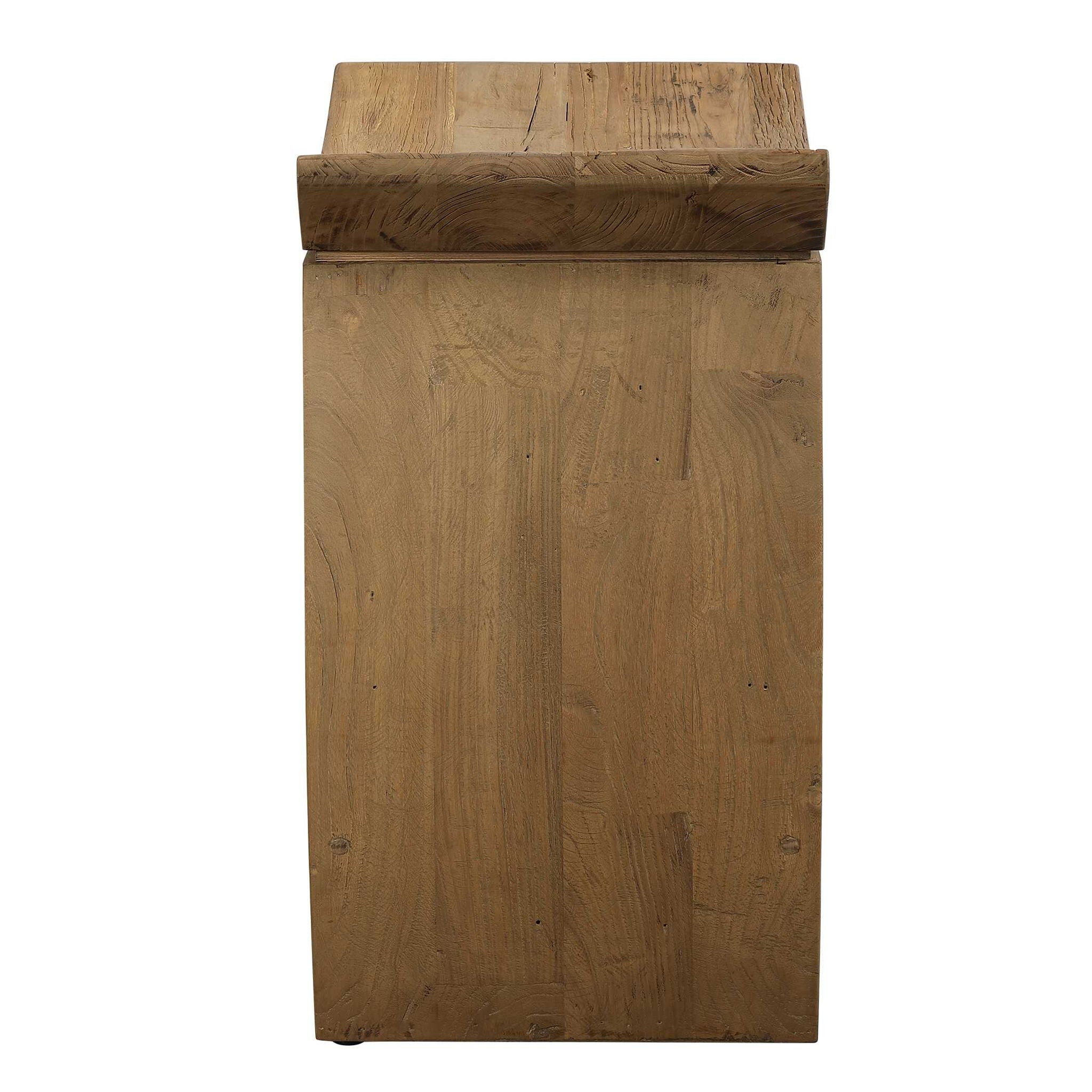 Connor - Modern Wood Counter Stool - Light Brown - Image 2