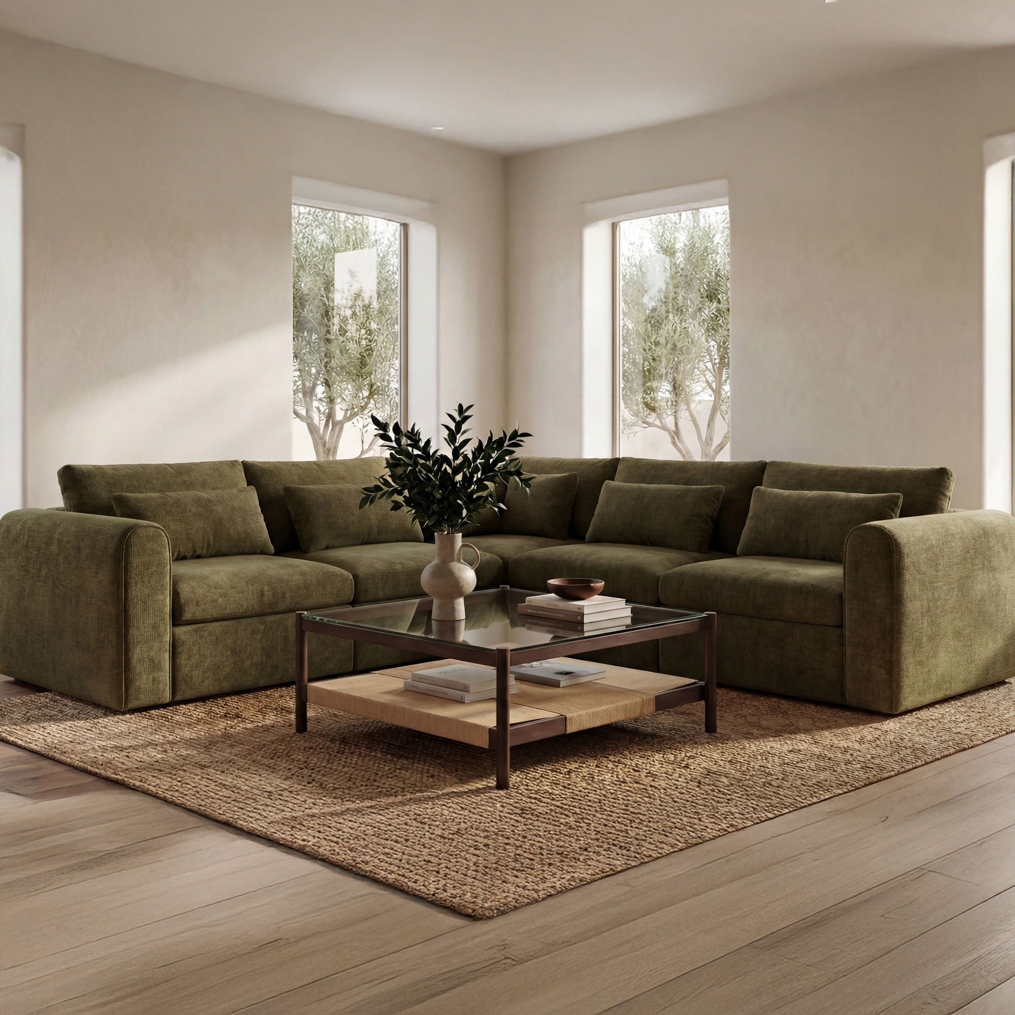 Swift – Corner Chair – Dark Green
