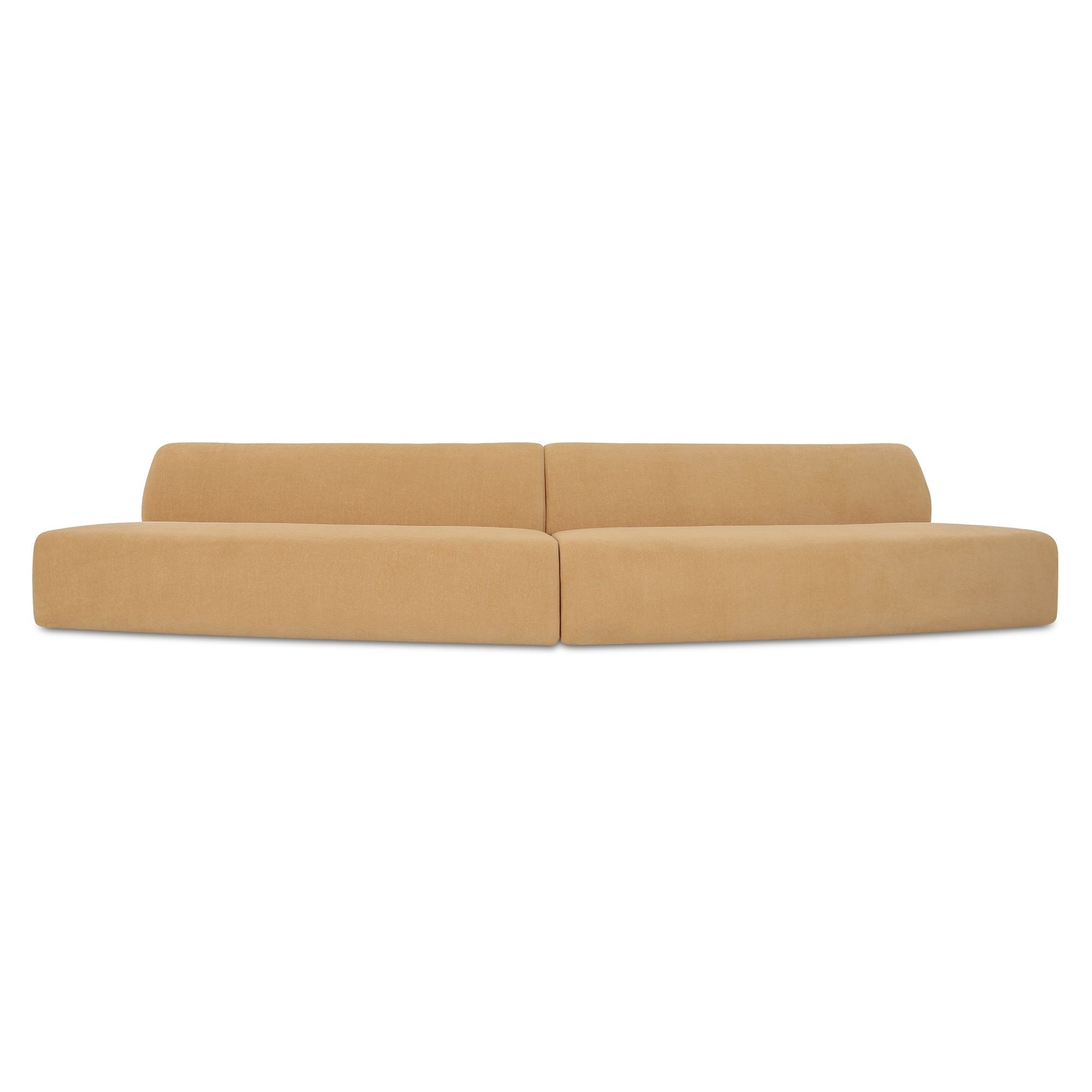 Naomi - 2 Piece Convex Modular Sectional - Golden Yellow - Image 1
