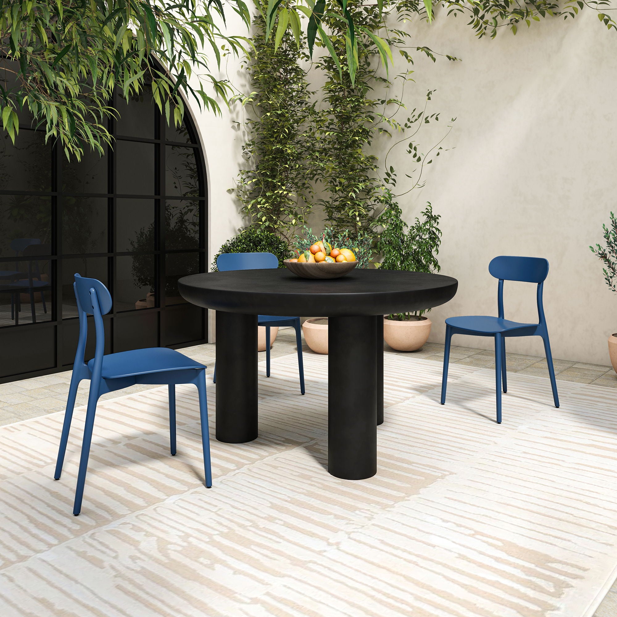 Kent - Outdoor Dining Chair (Set of 2) - Navy - Image 3
